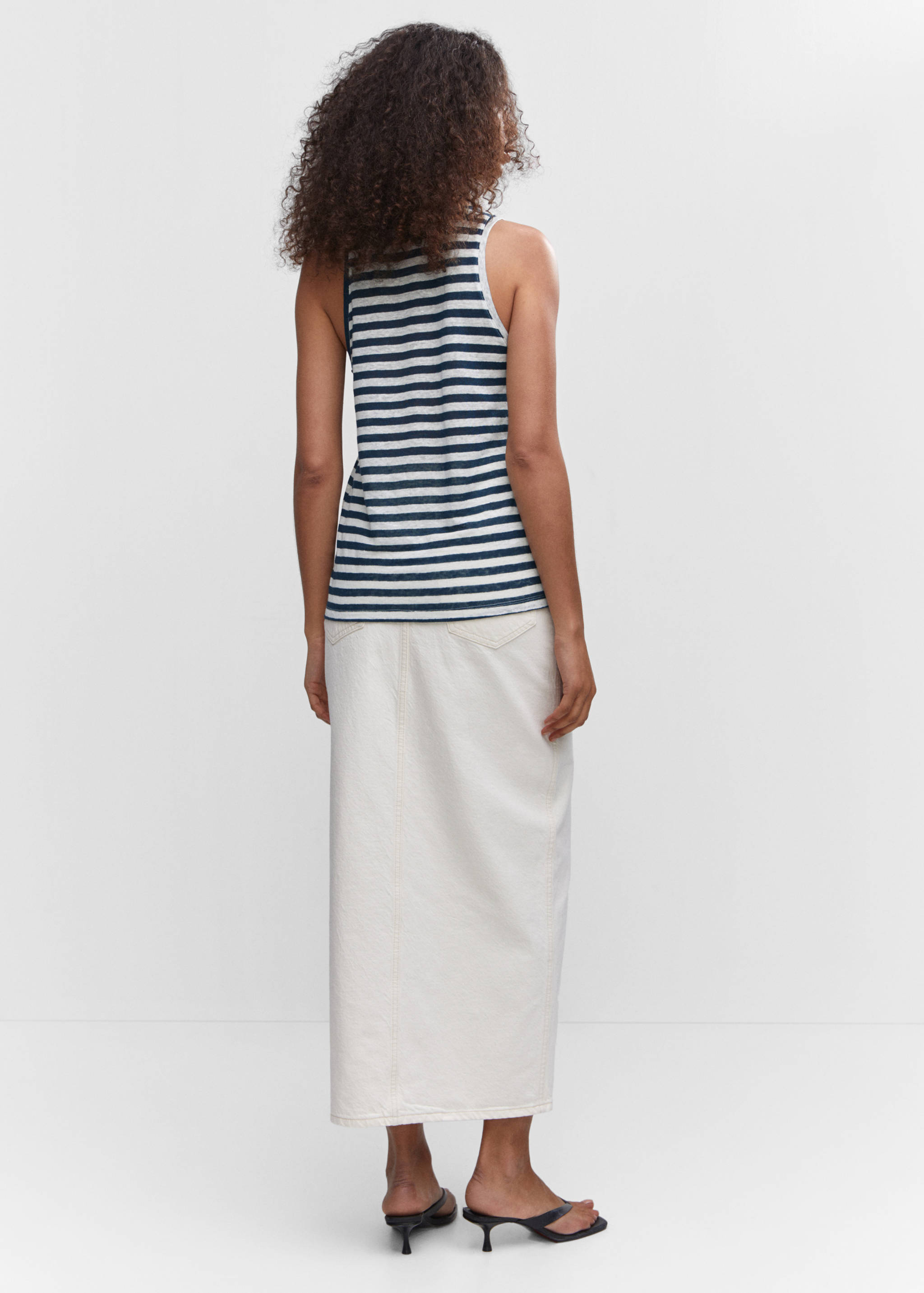 Strap linen top - Reverse of the article