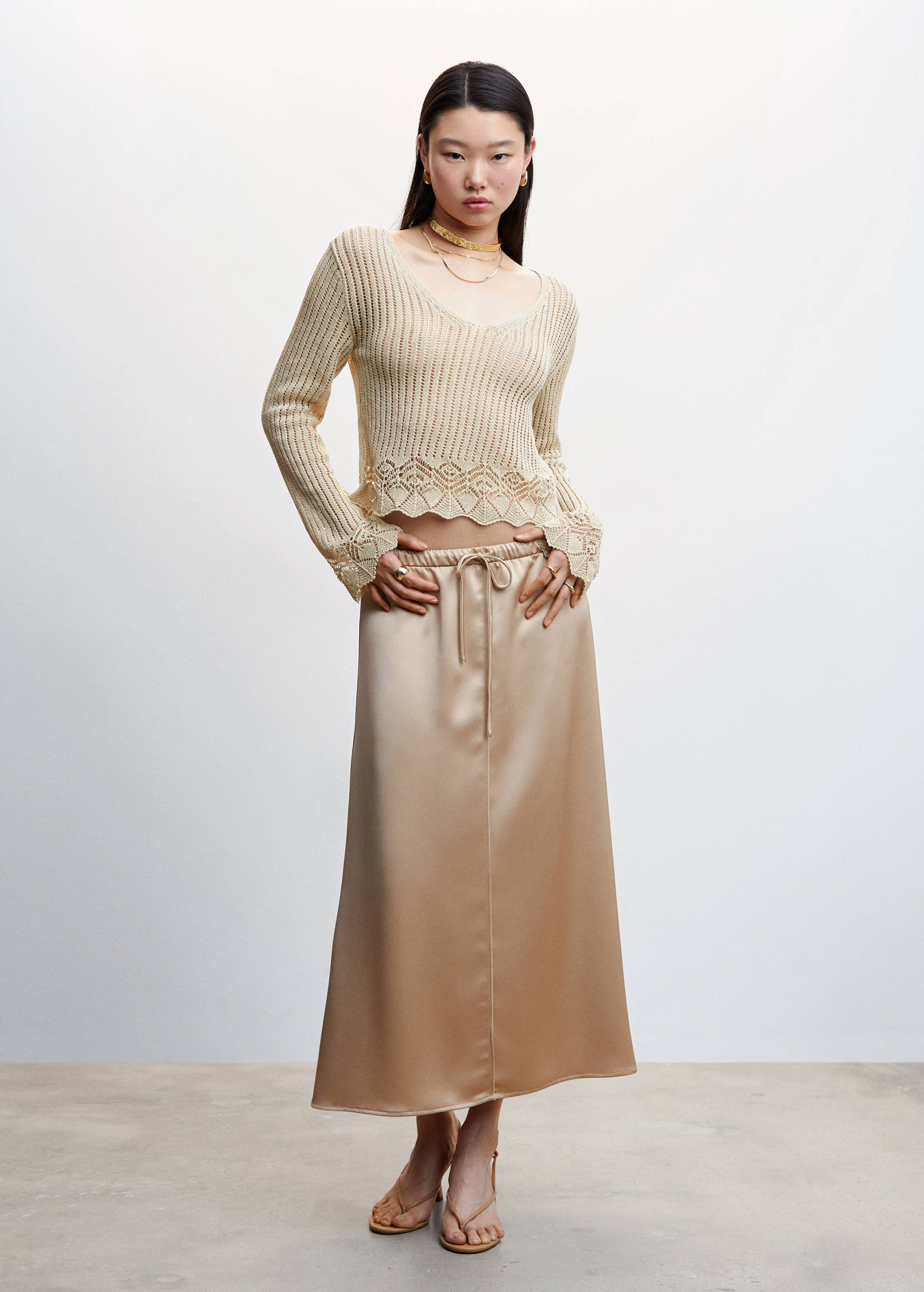 Pull-over détails ajourés - Plan général