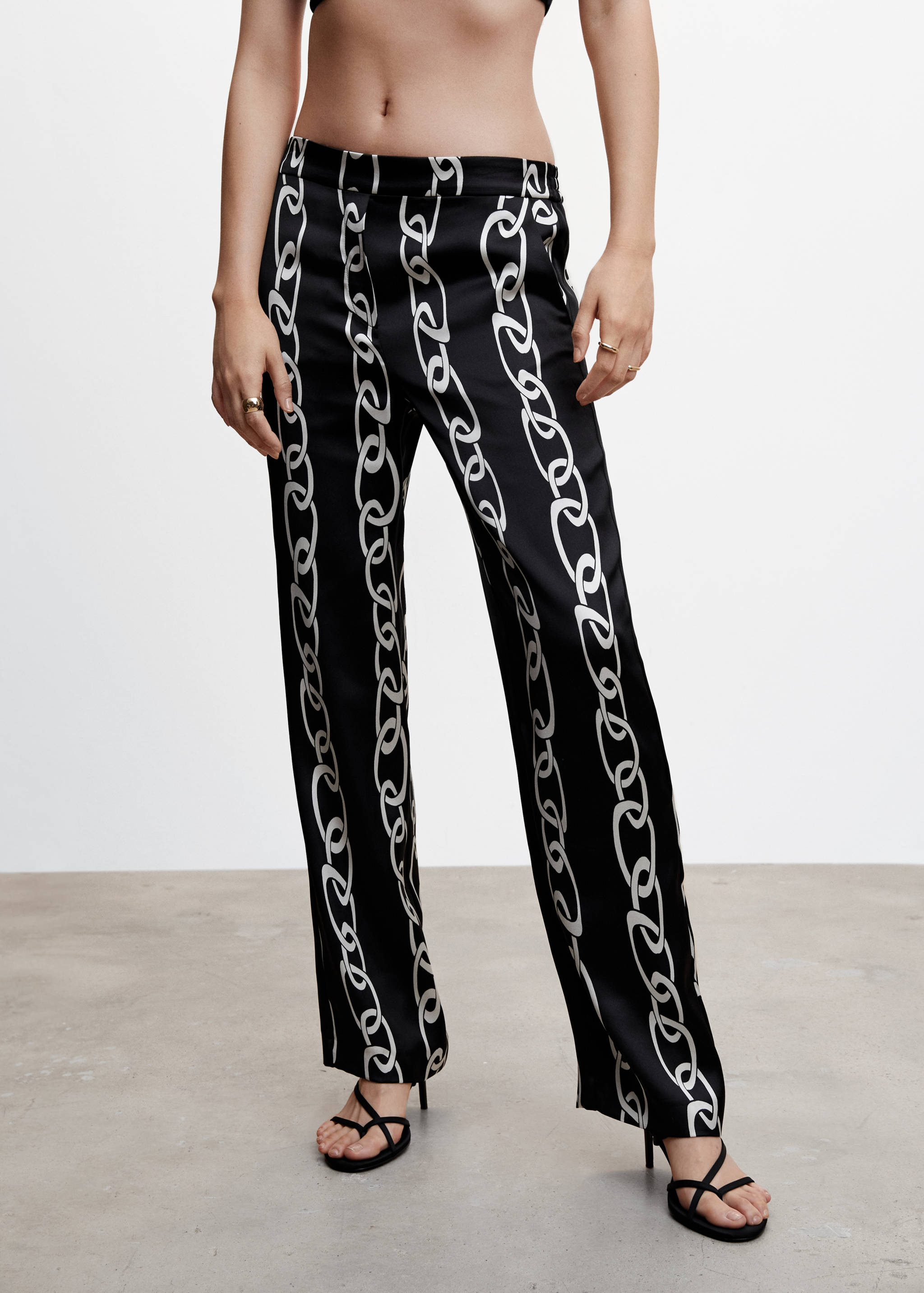 Chain print trousers - Medium plane