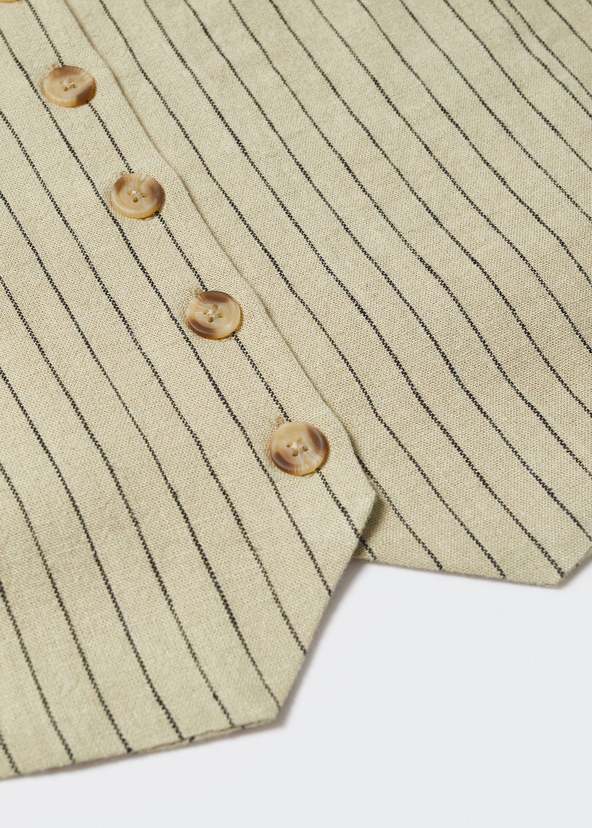 Pinstriped linen waistcoat - Details of the article 8