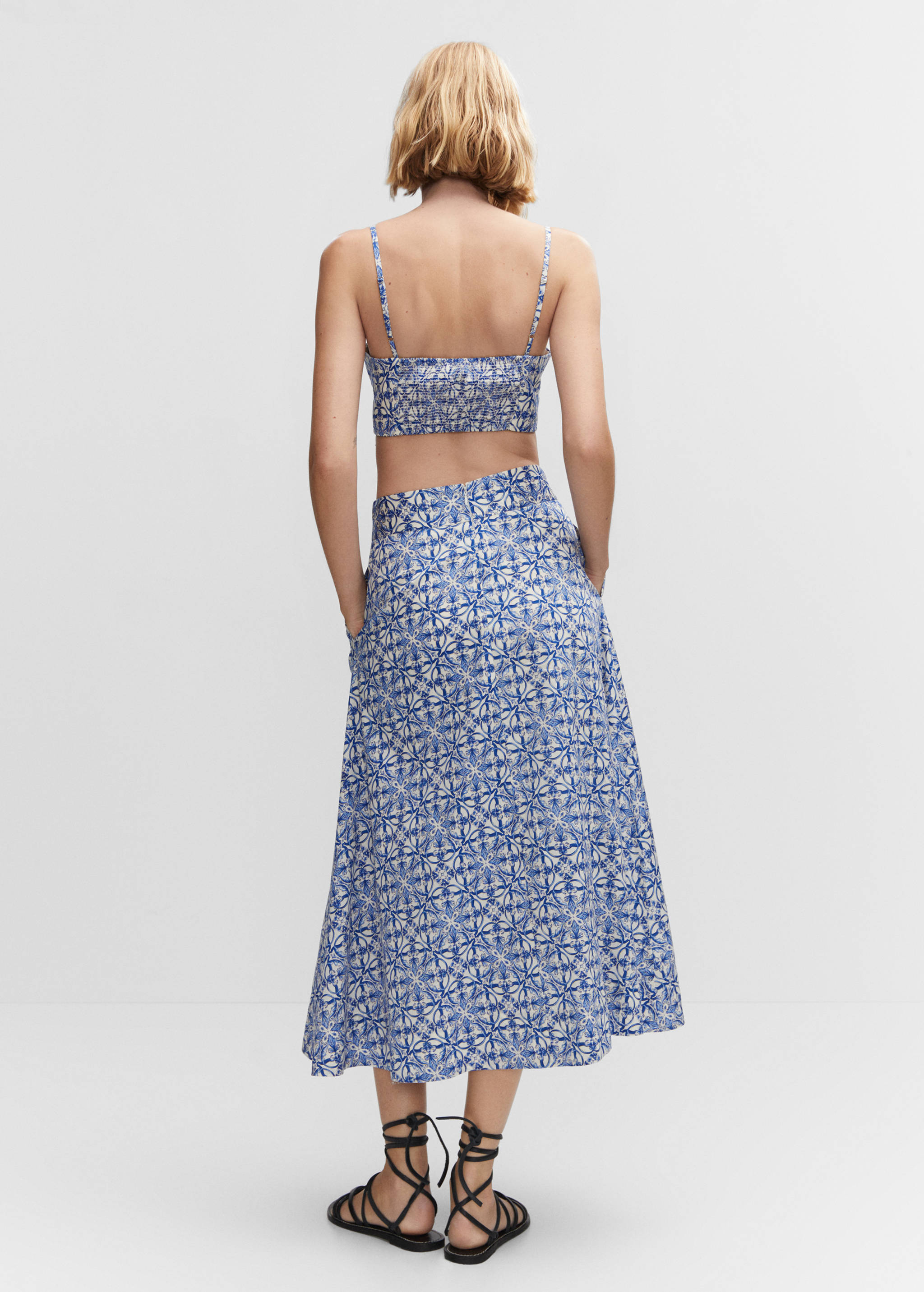 Falda midi estampada - Reverso del artículo