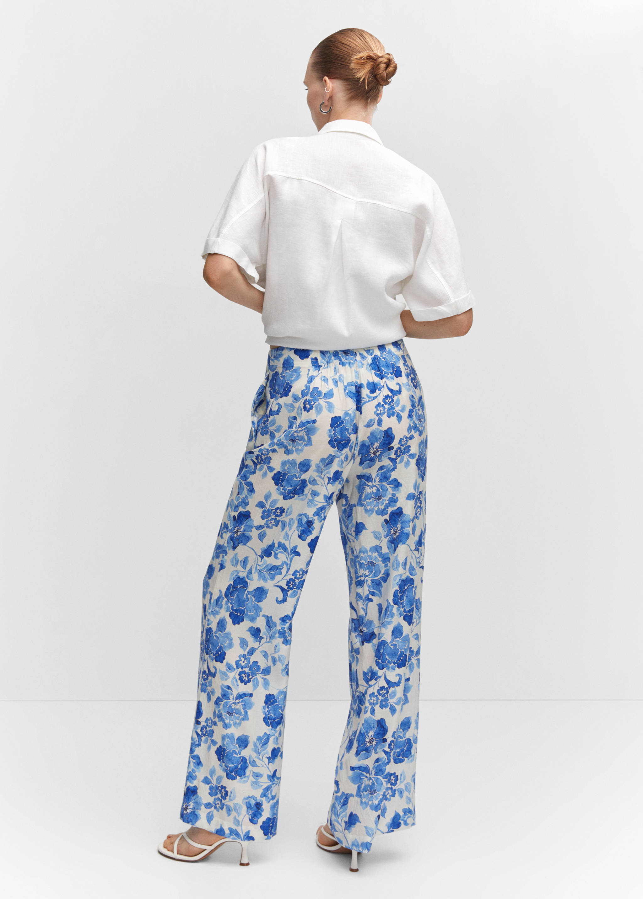 Spodnie palazzo w kwiaty - Tylna strona artykułu