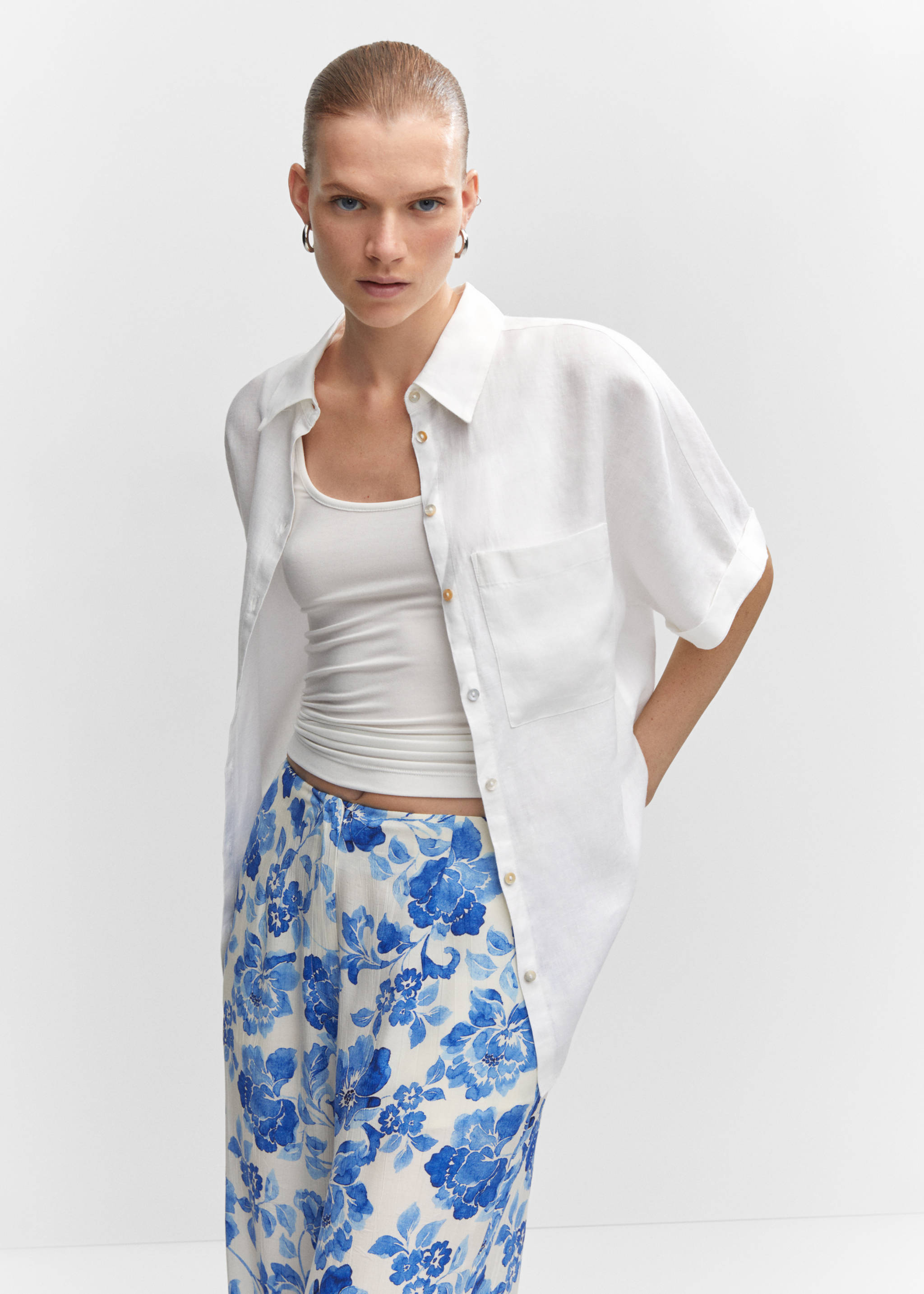 Spodnie palazzo w kwiaty - Szczegóły artykułu 1