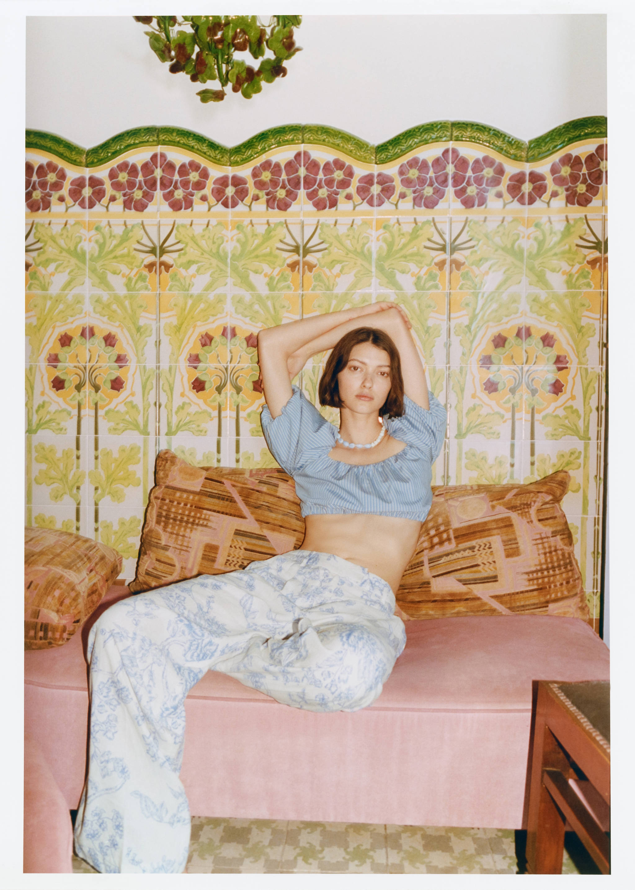 Pantalón lino estampado - Detalle del artículo 6