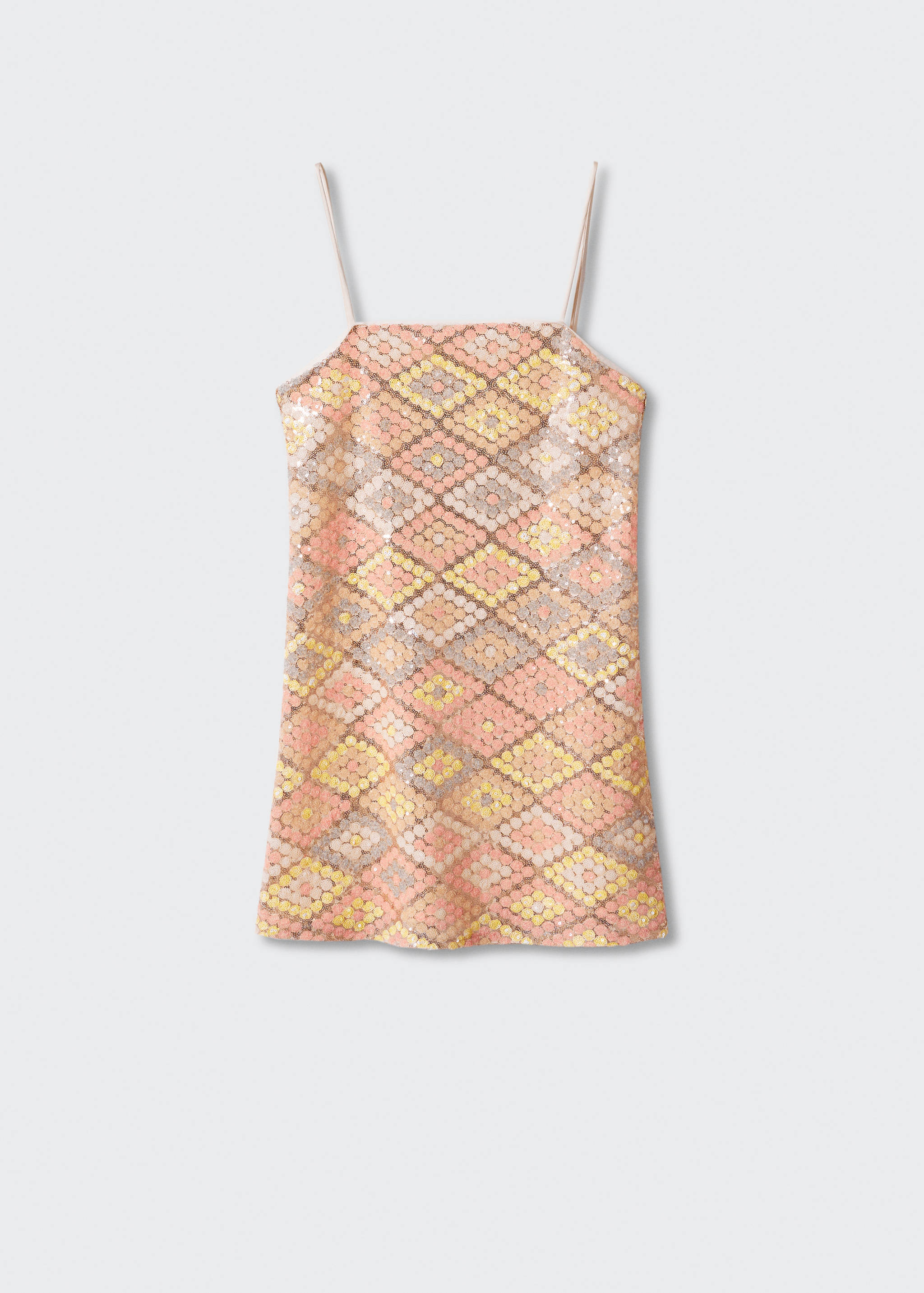 Vestido corto lentejuelas semitransparente - Artículo sin modelo
