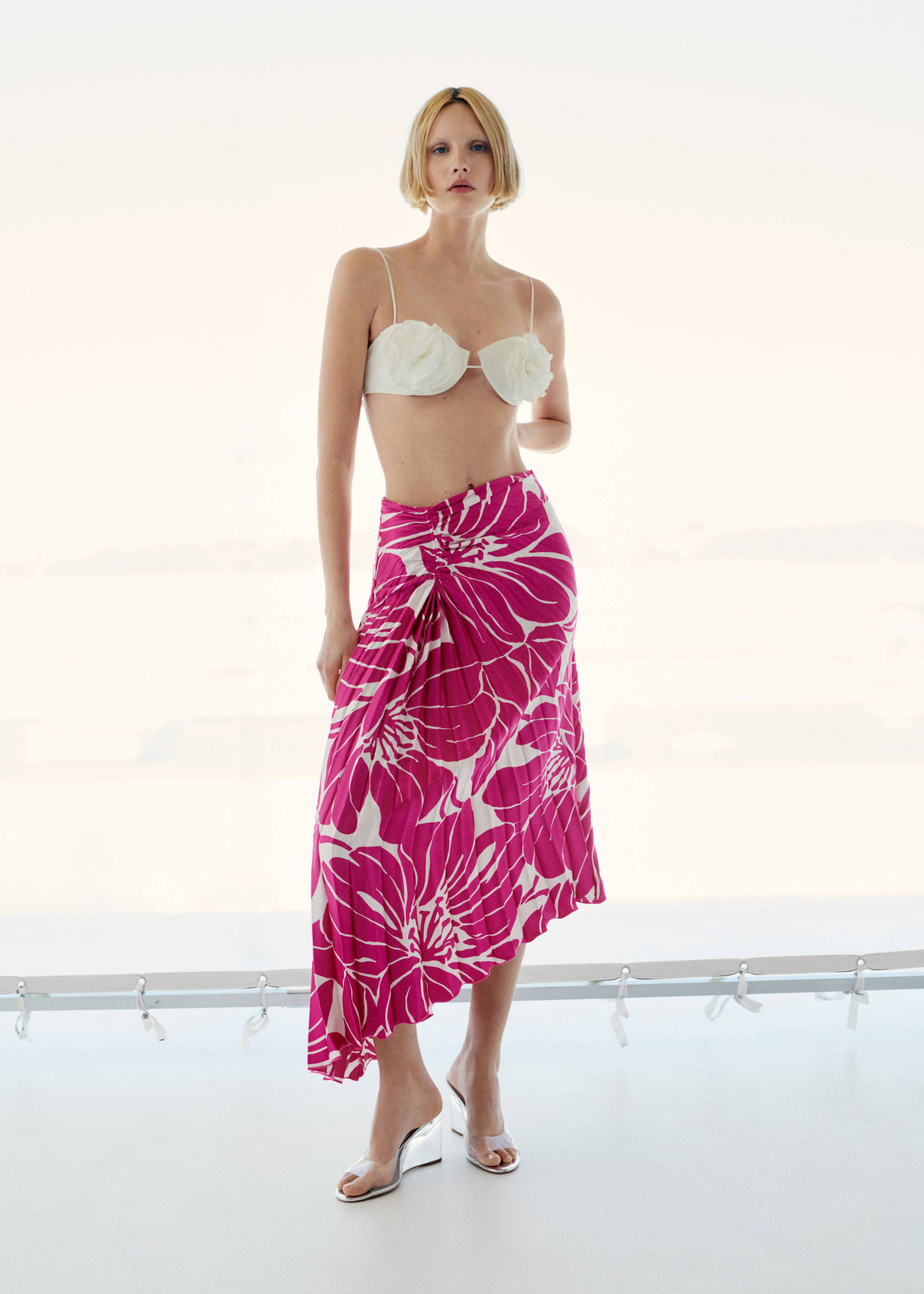 Satin pleated skirt - Details of the article 6