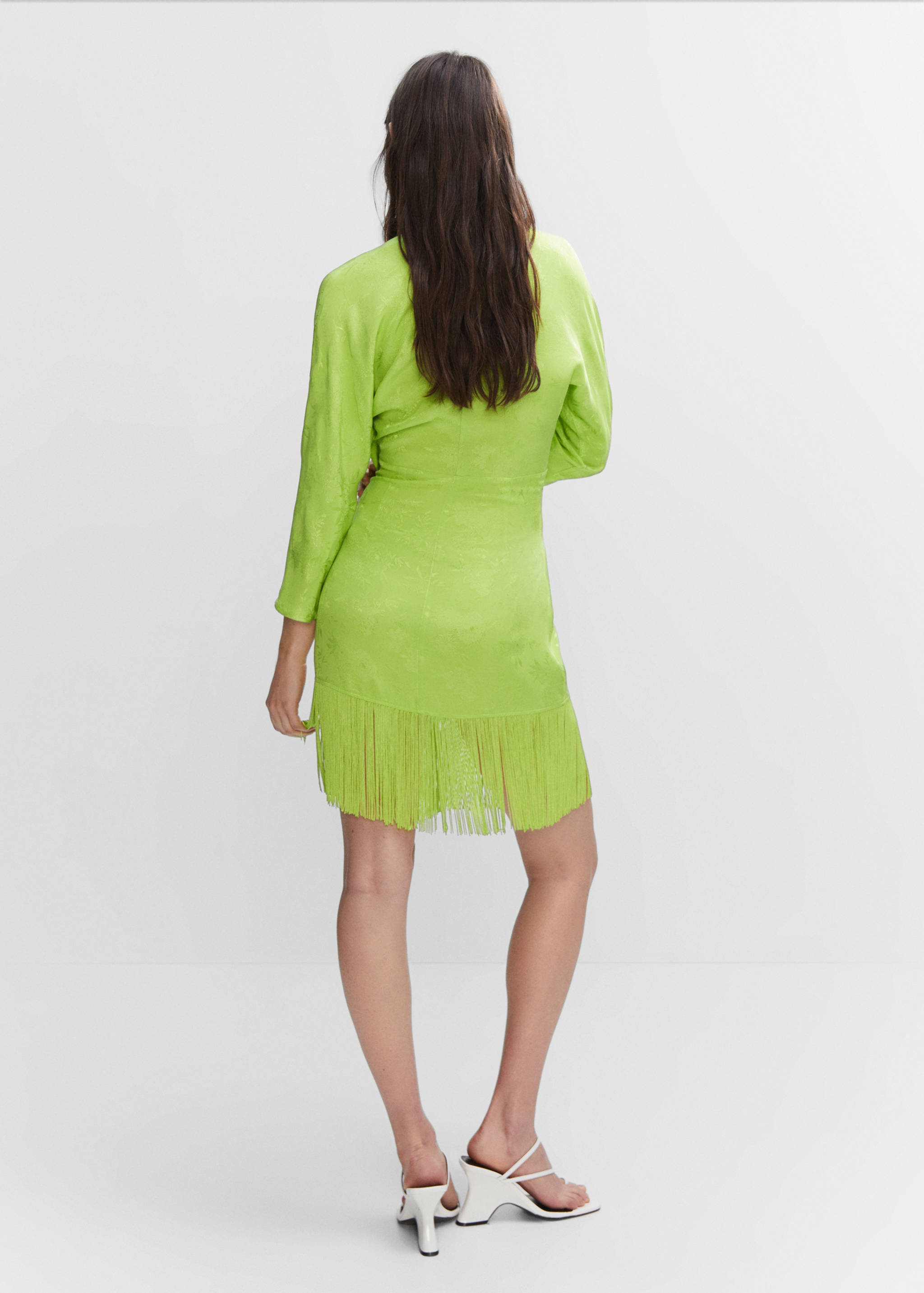 Fringed jacquard dress - Reverse of the article