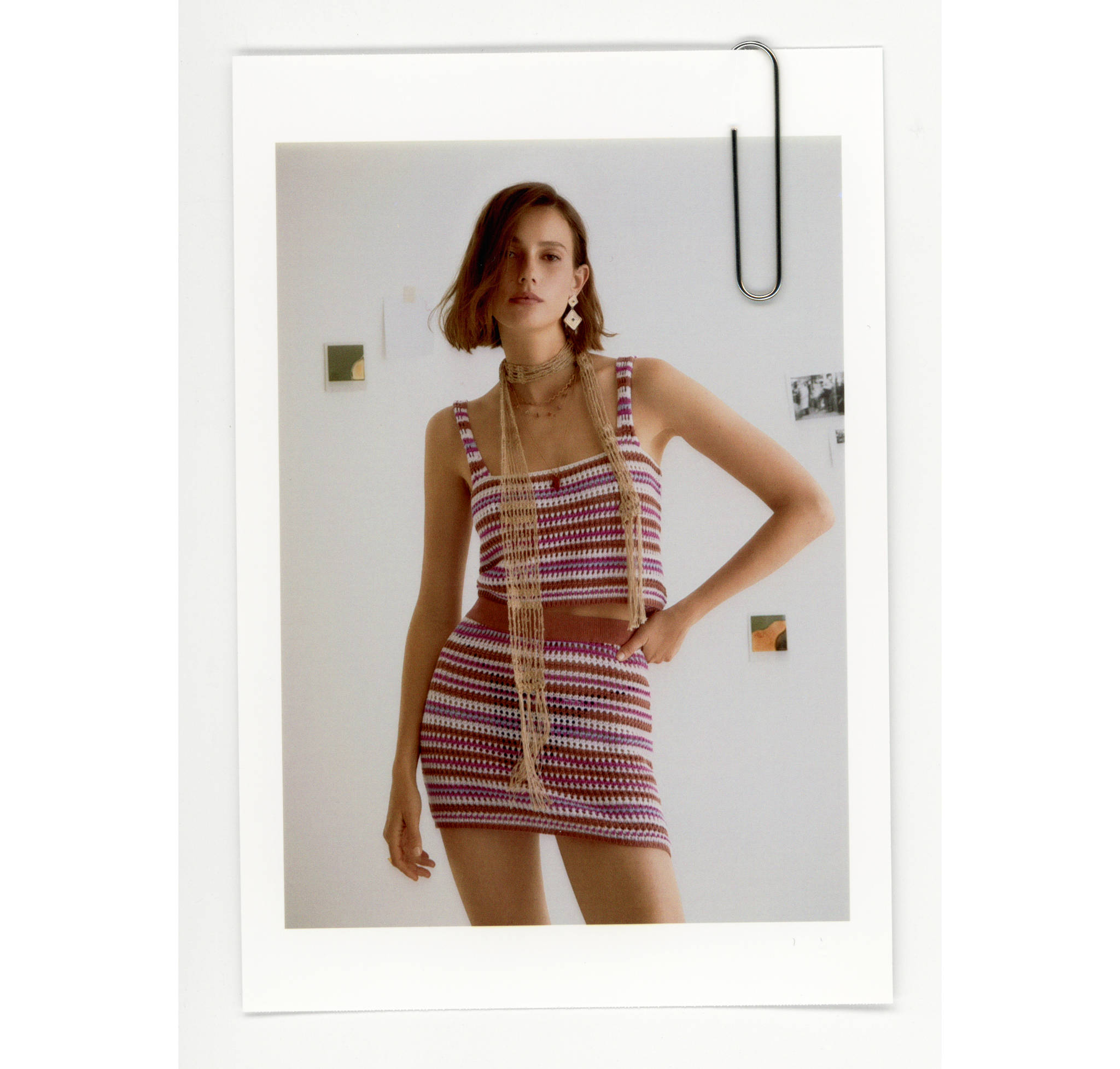 Striped knitted mini-skirt - Details of the article 7