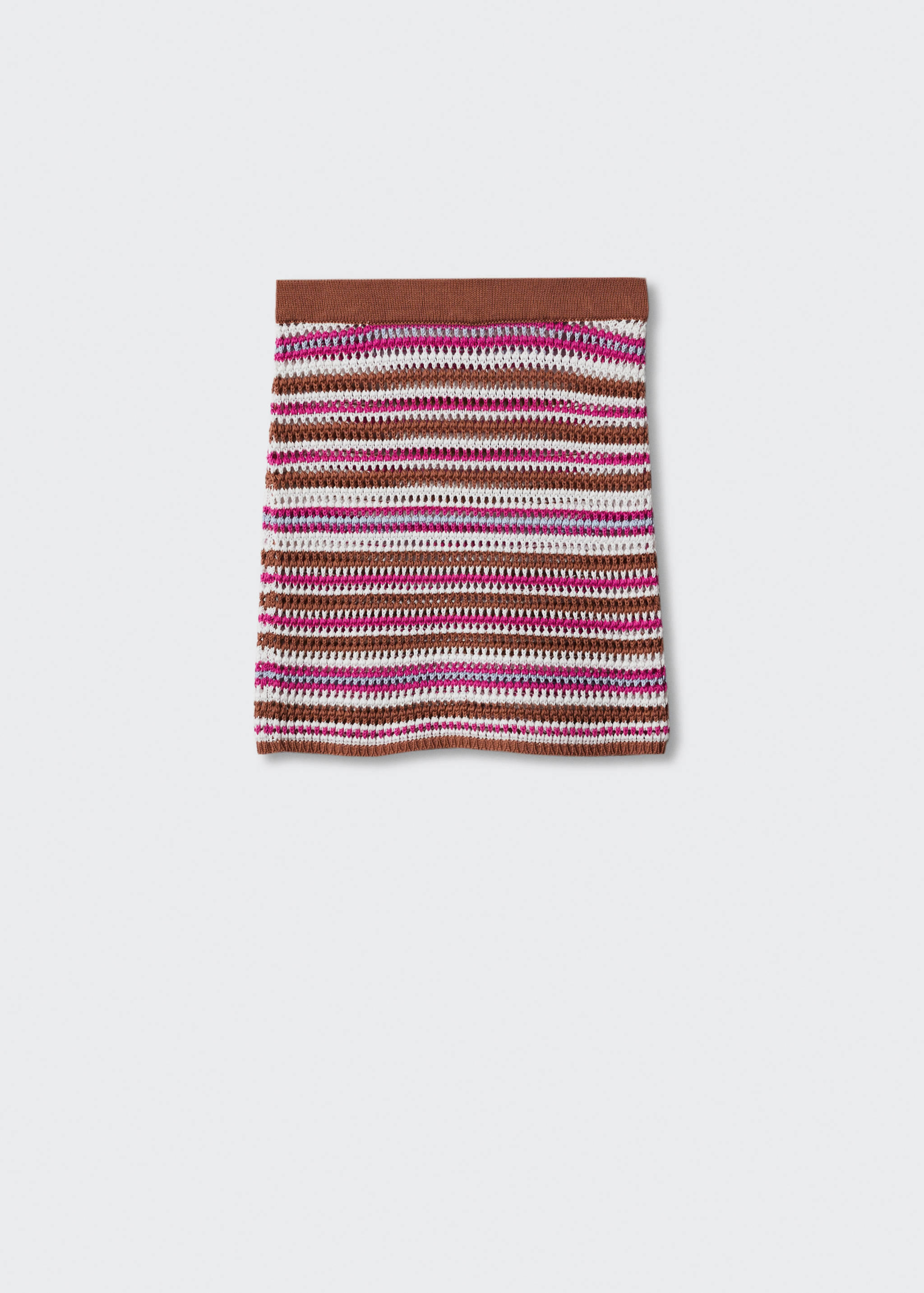 Striped knitted mini-skirt - Article without model