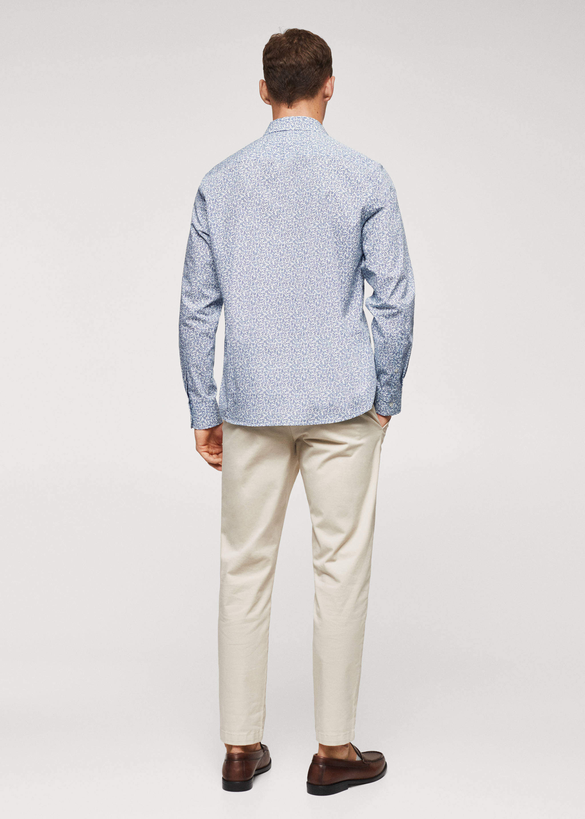 Slim-fit printed cotton shirt - Reverse of the article