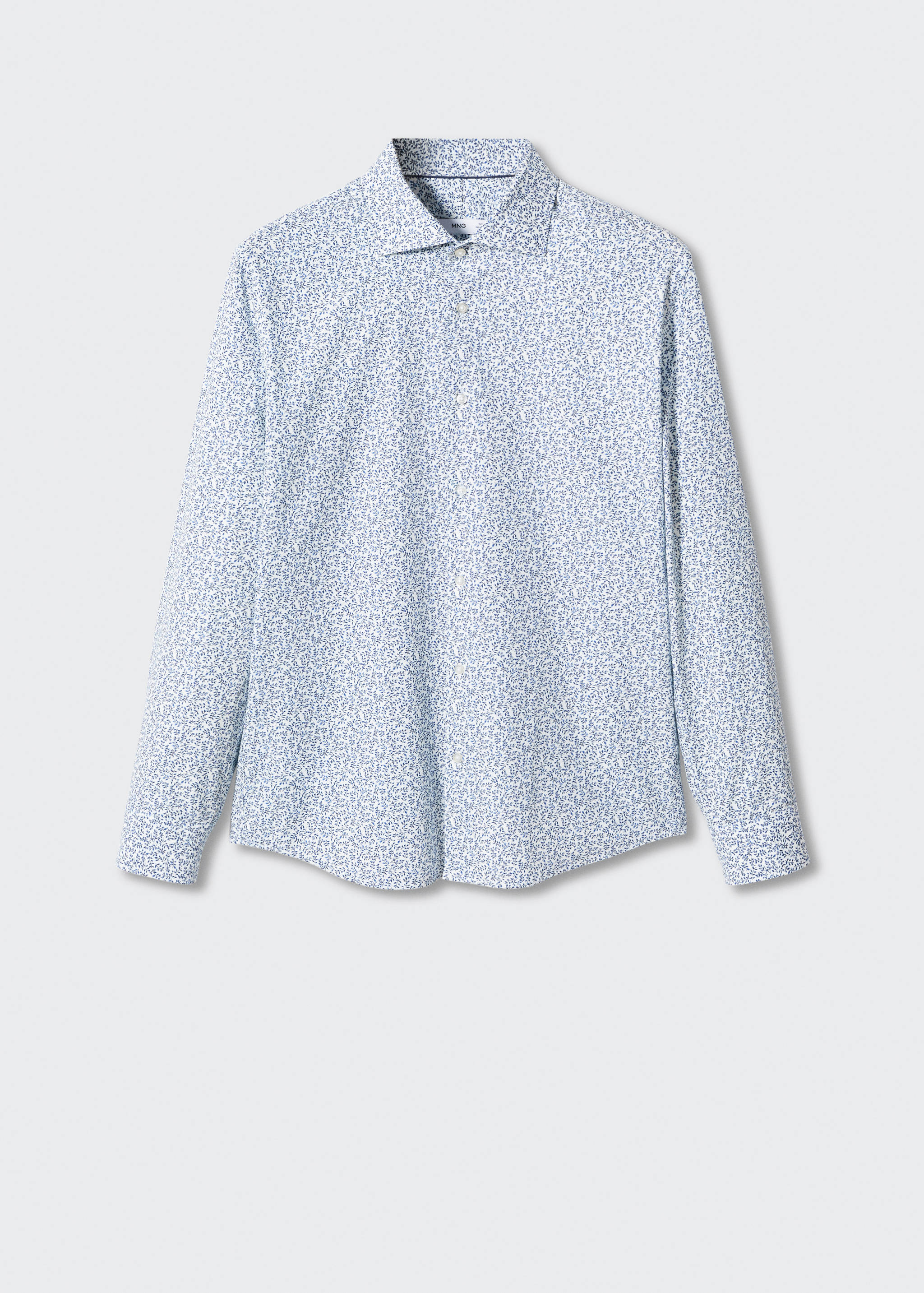 Slim-fit printed cotton shirt - Article without model