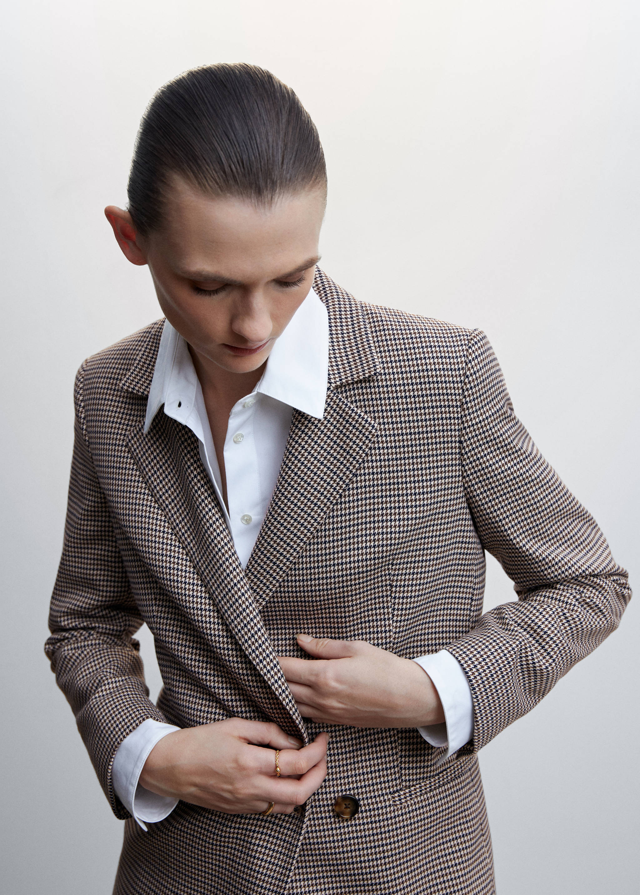 Wrap check suit jacket - Details of the article 1