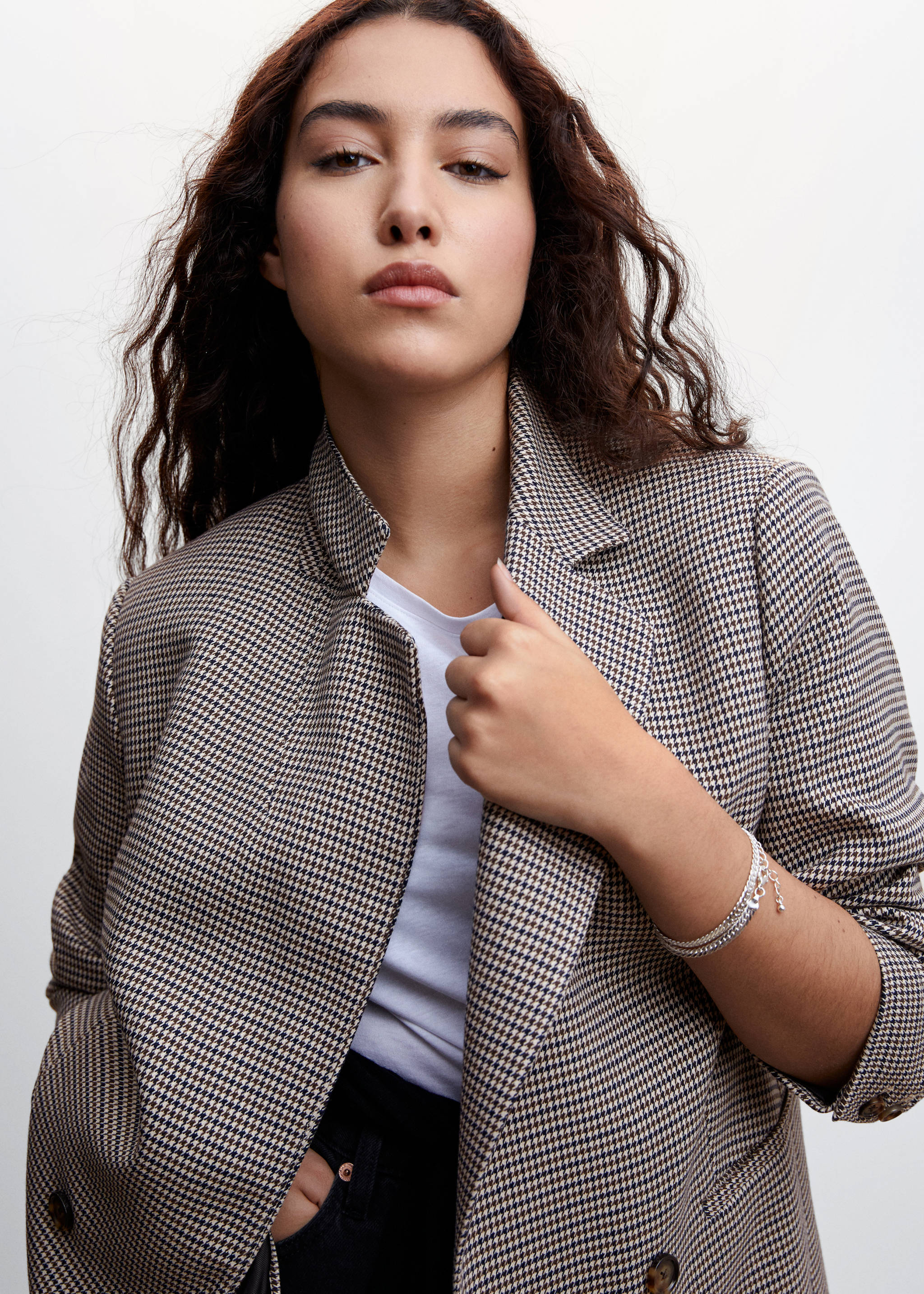 Wrap check suit jacket - Details of the article 4