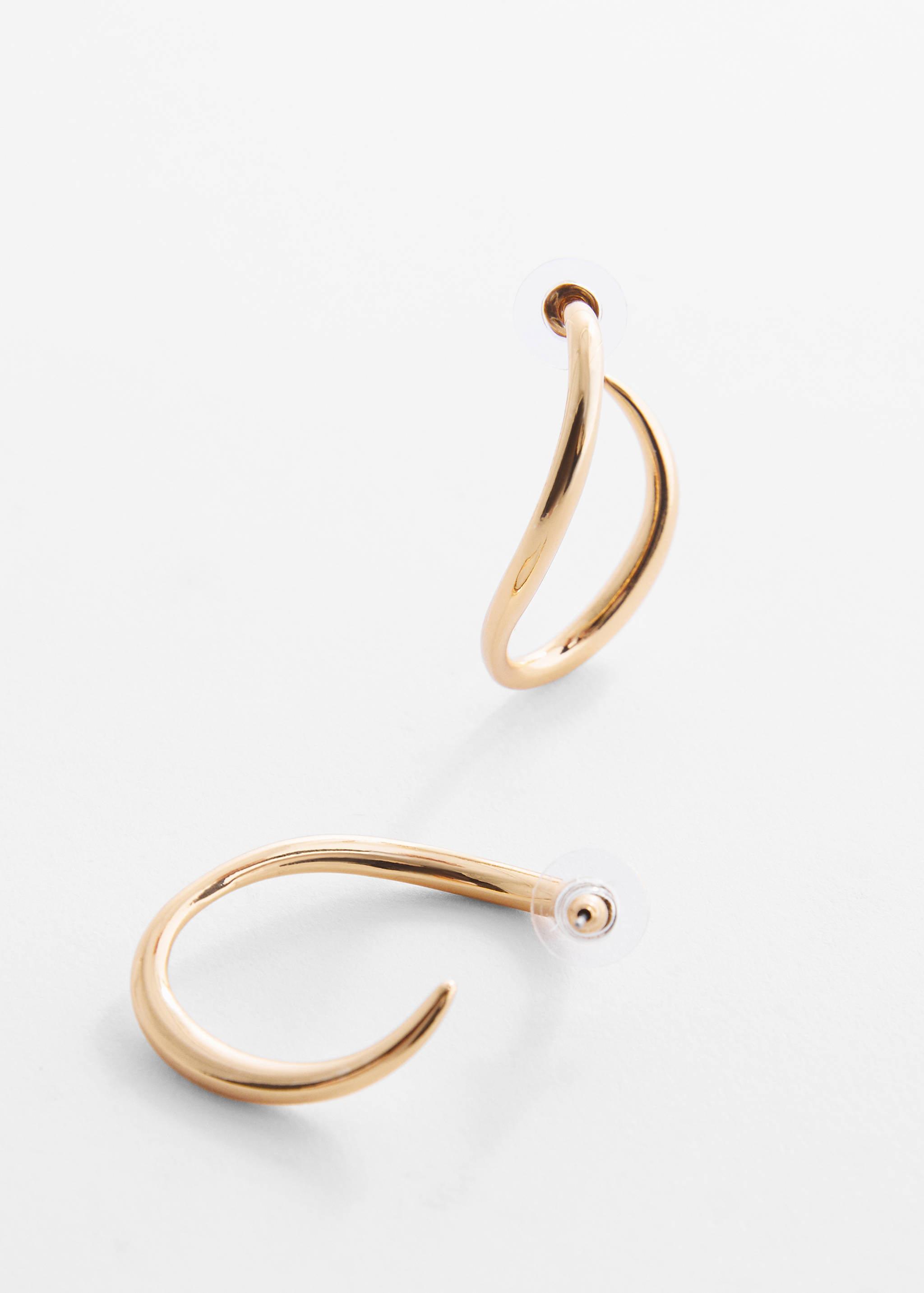 Twisted hoop earrings - Medium plane