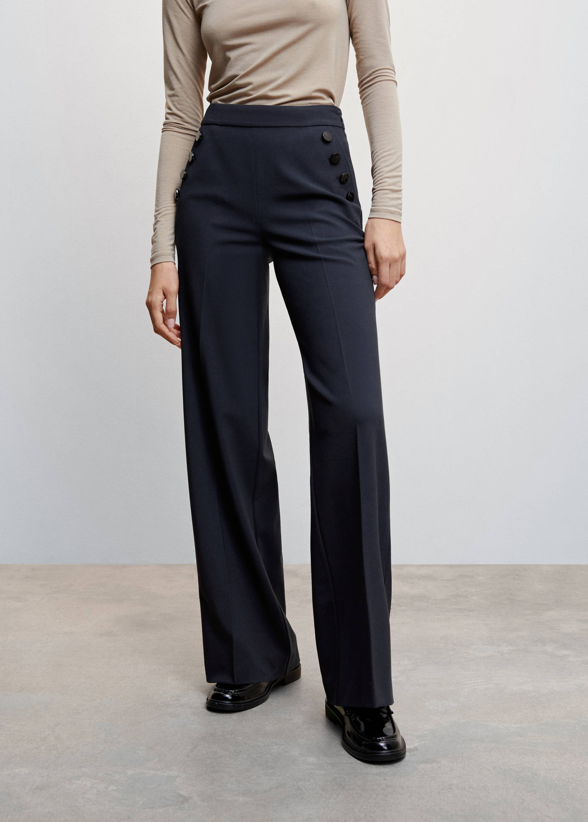 Side buttons trousers - Medium plane
