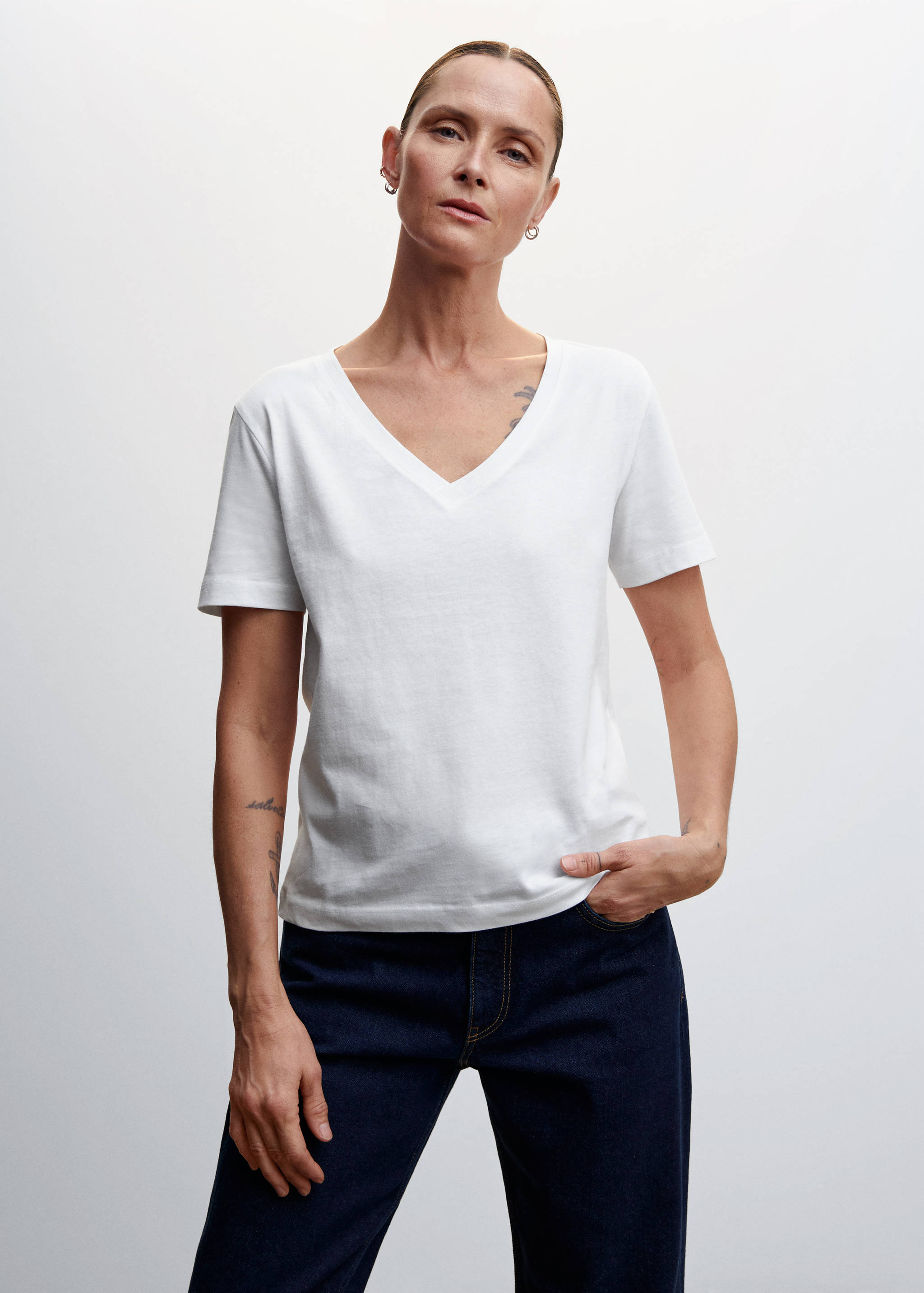 Samarreta bàsica barreja cotó - Pla mig