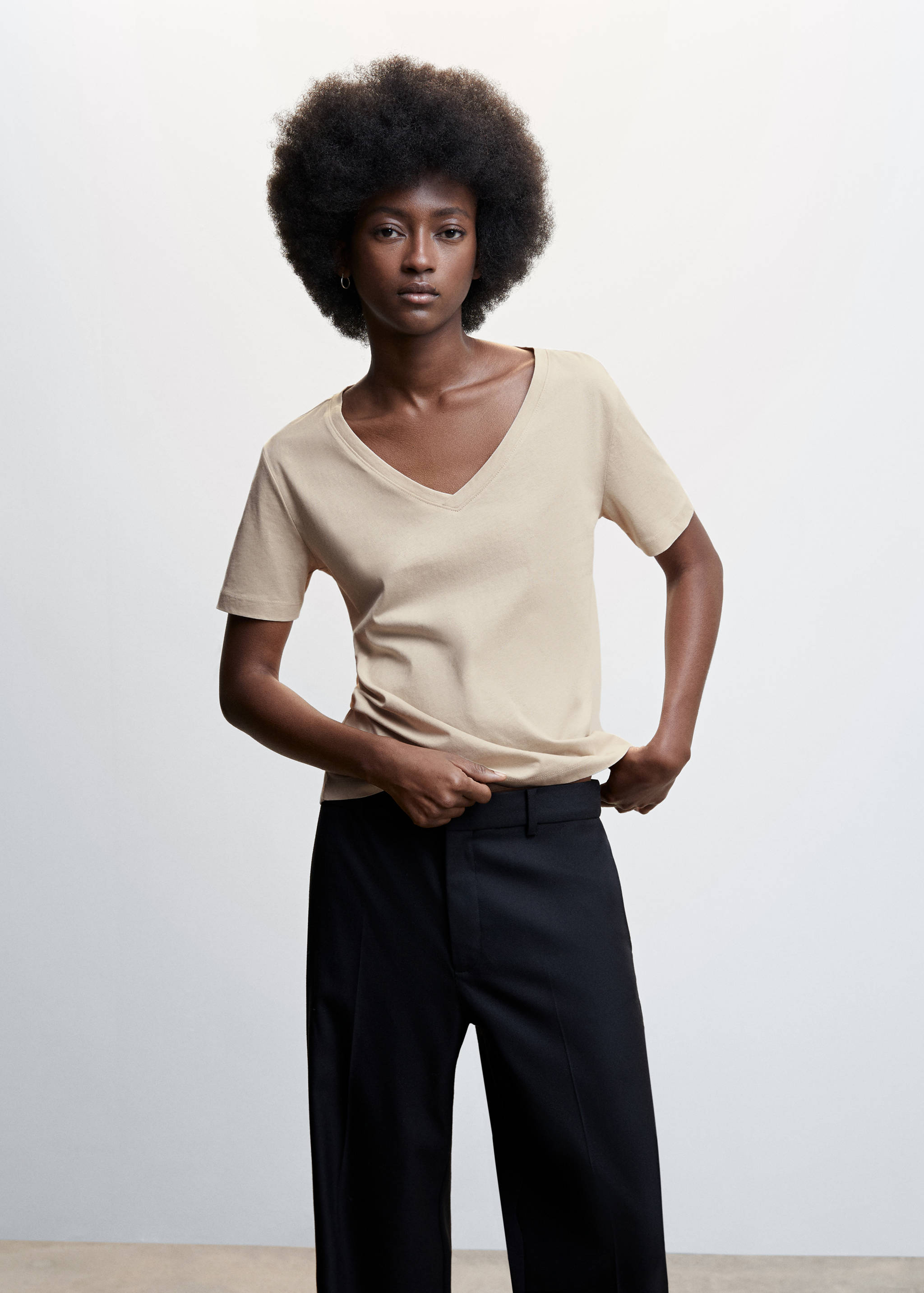 Samarreta bàsica barreja cotó - Pla mig