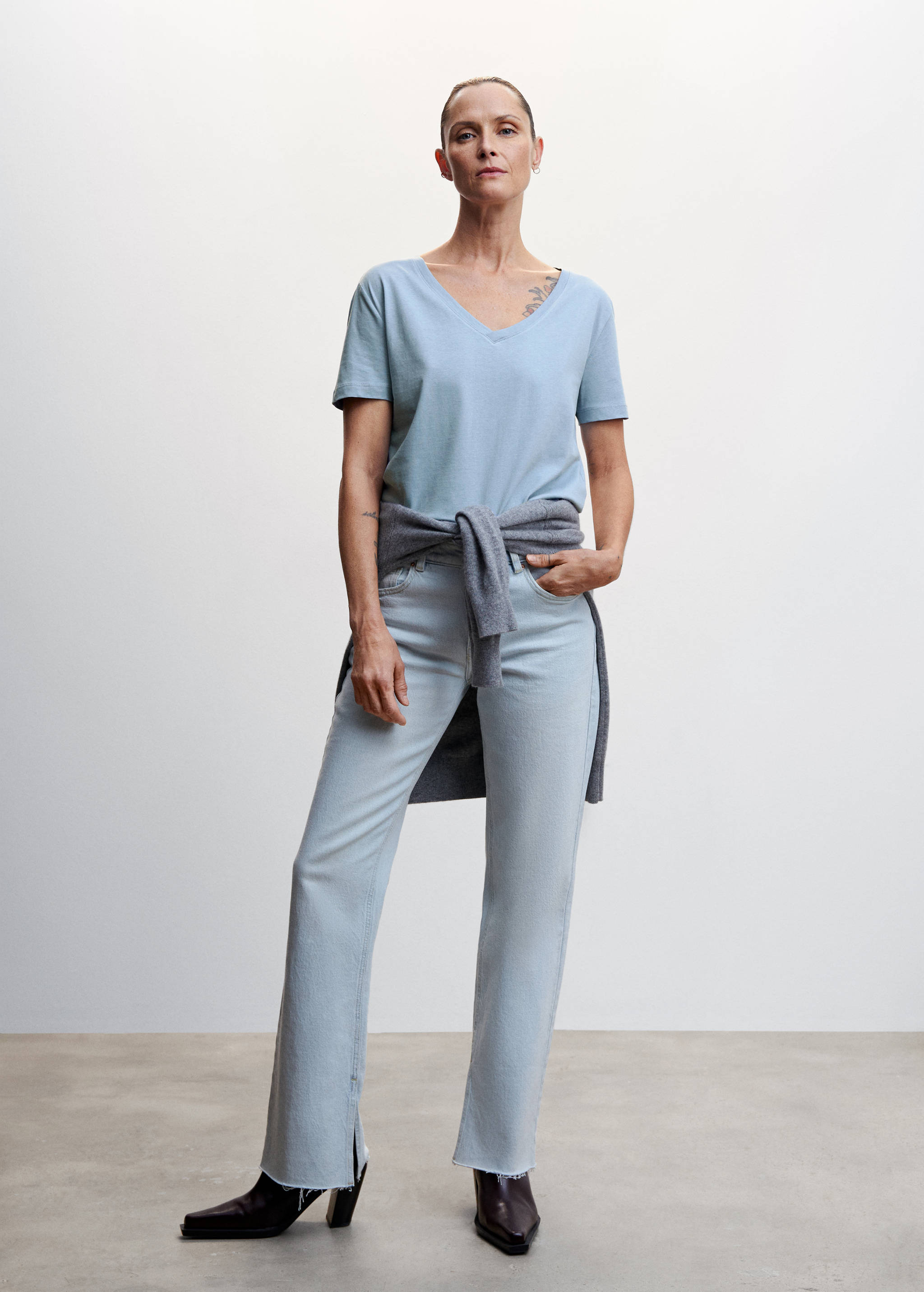 Samarreta bàsica barreja cotó - Pla general