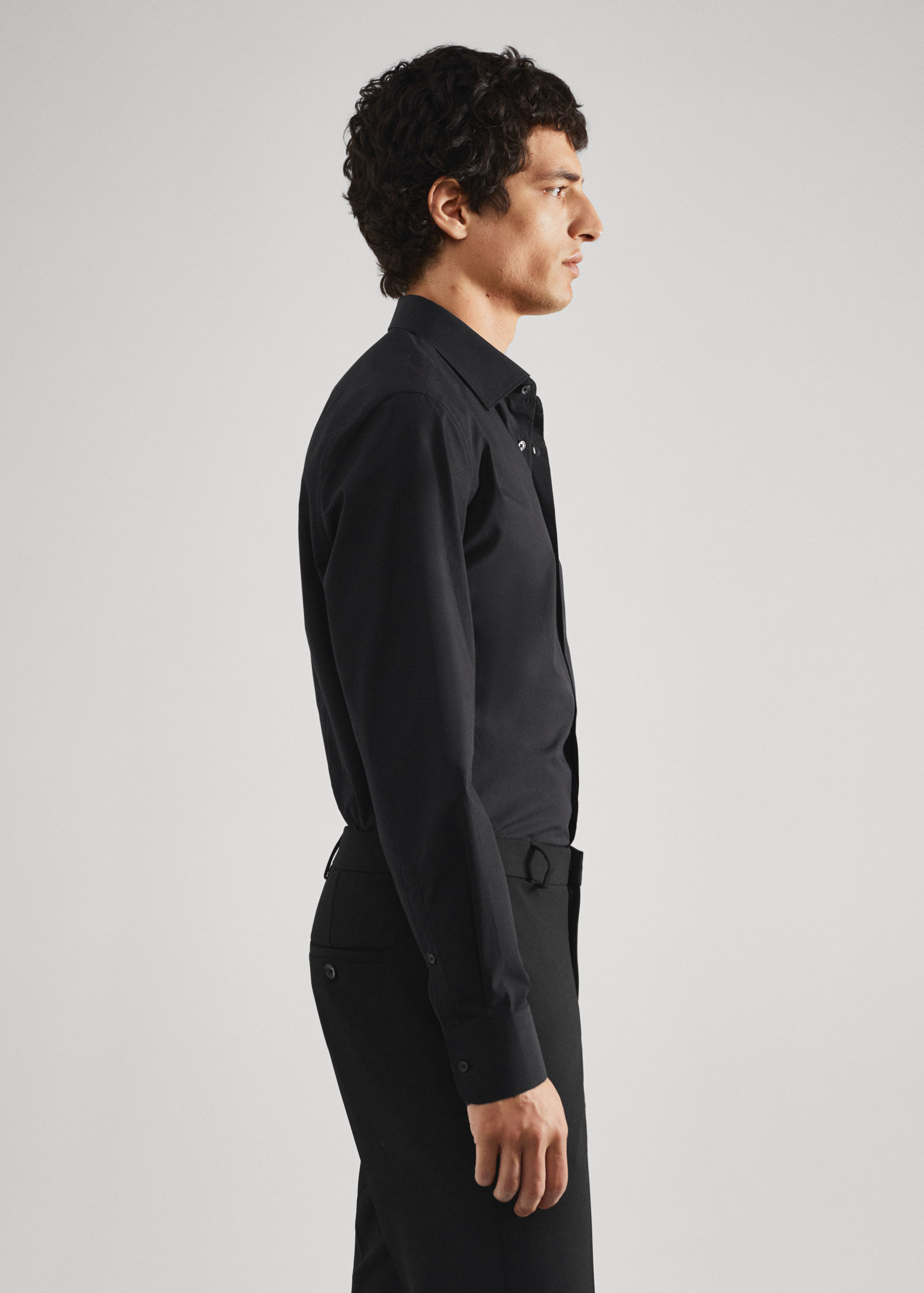 Camisa vestit slim fit cotó - Detall de l'article 1
