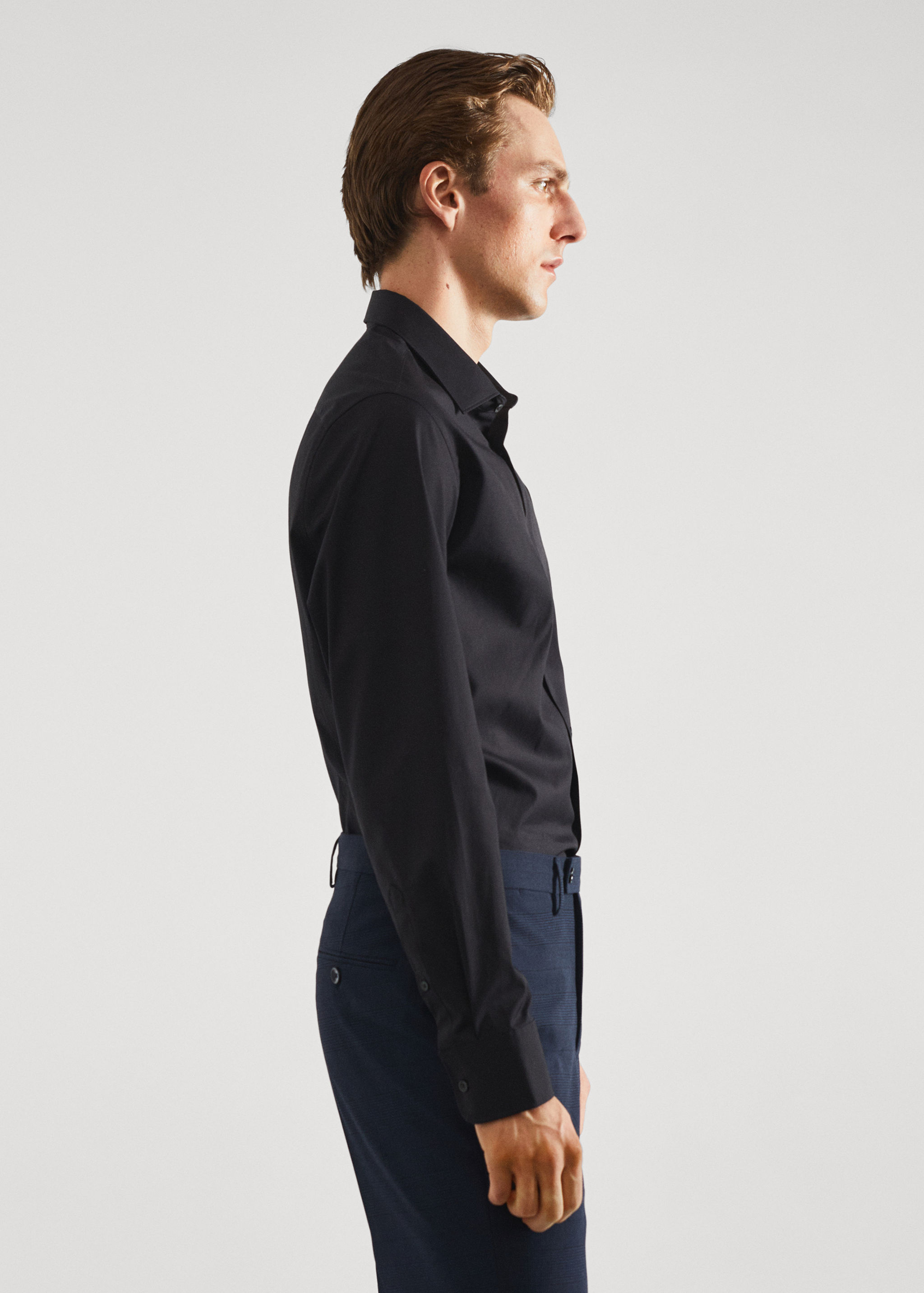 Camisa vestit slim fit cotó - Detall de l'article 2