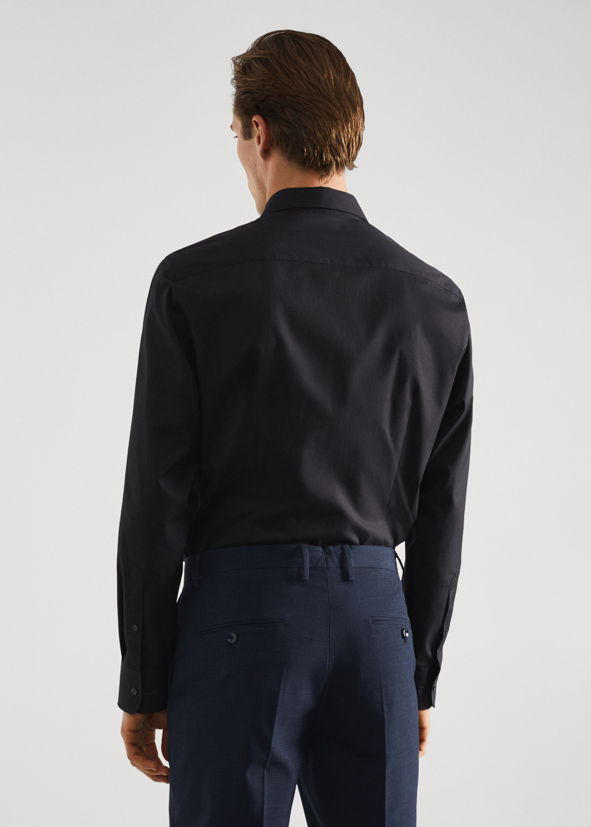 Camisa vestit slim fit cotó - Revers de l'article