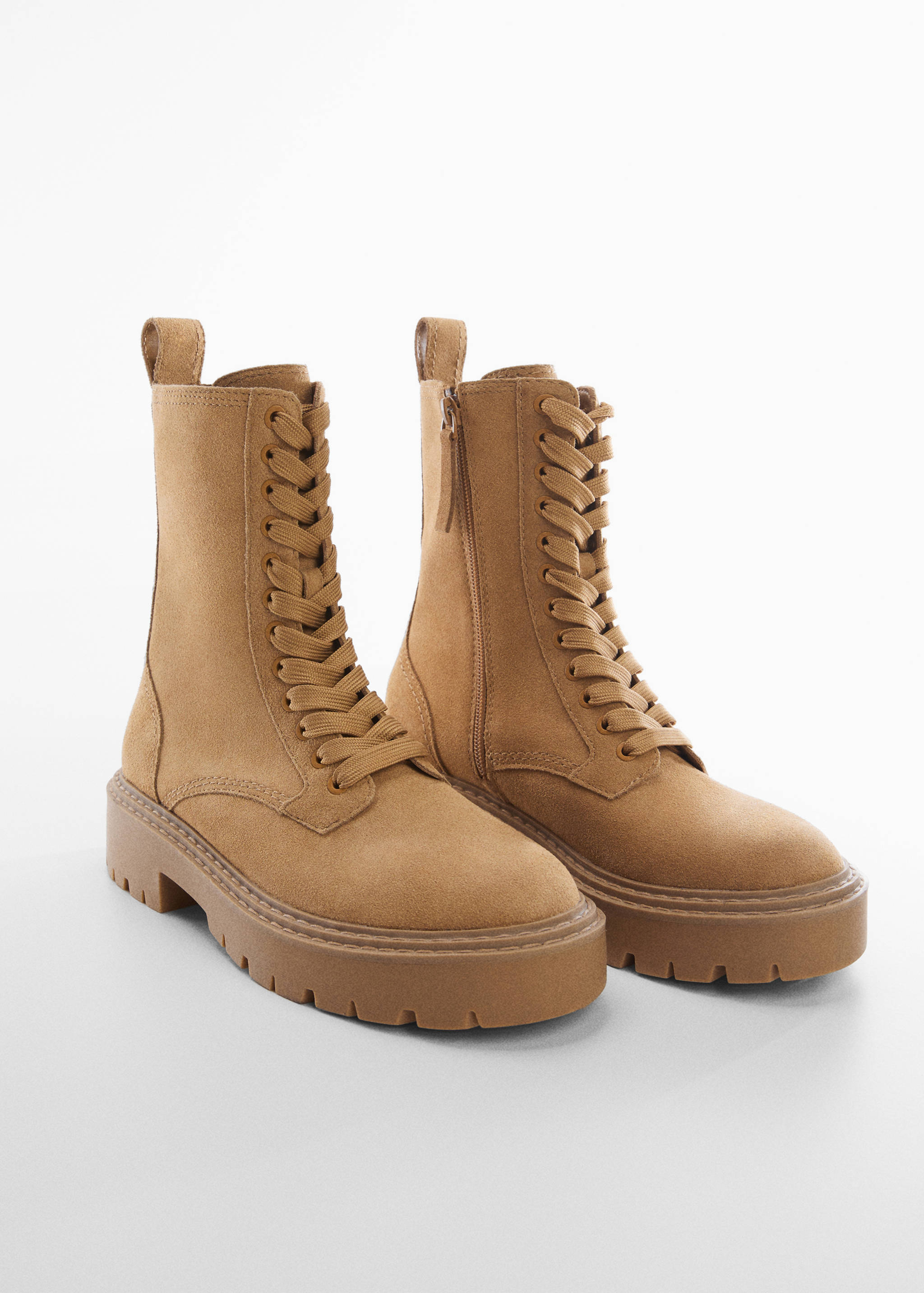 Botines piel cordones - Plano medio