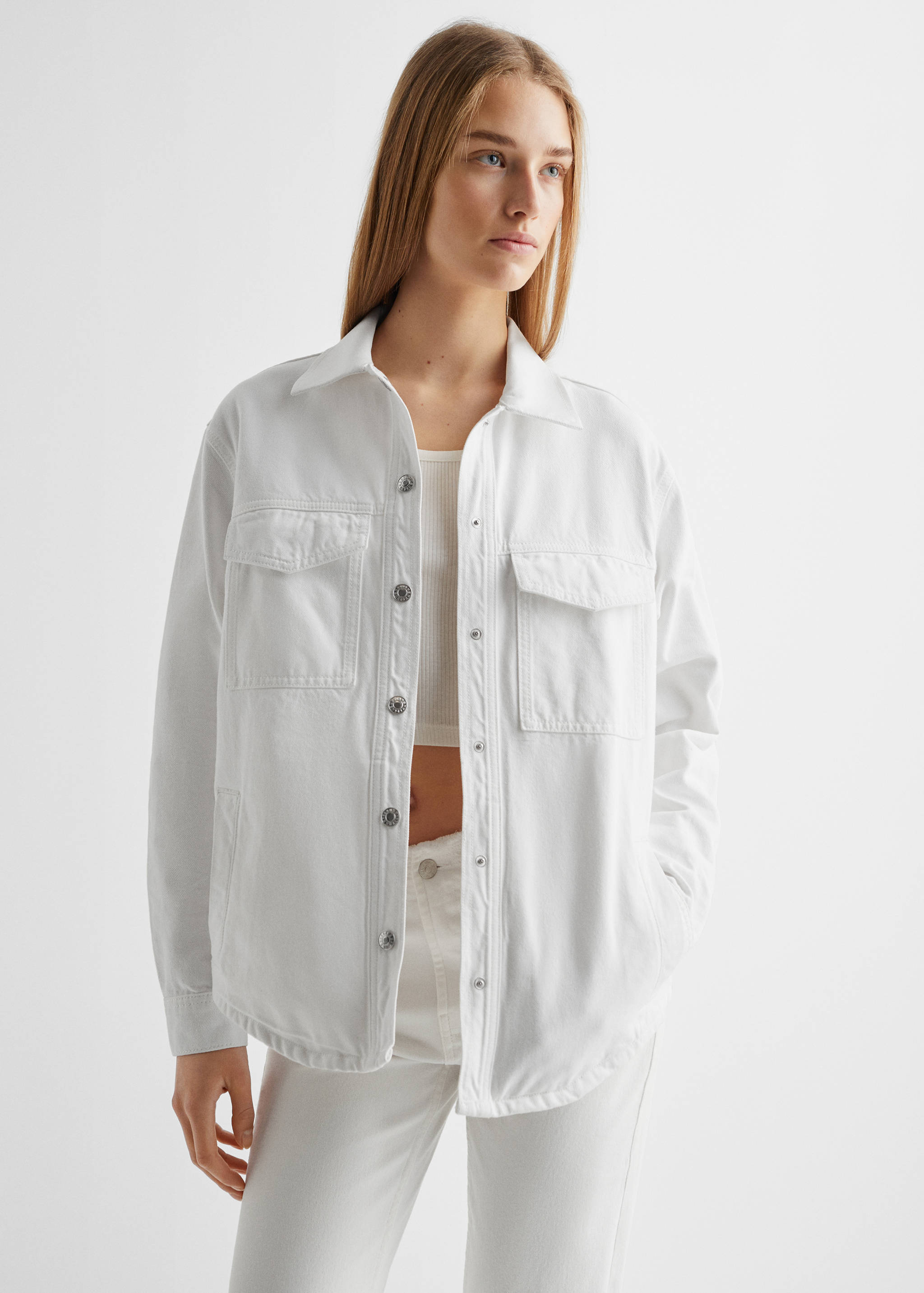 Medium denim overshirt - Medium plane