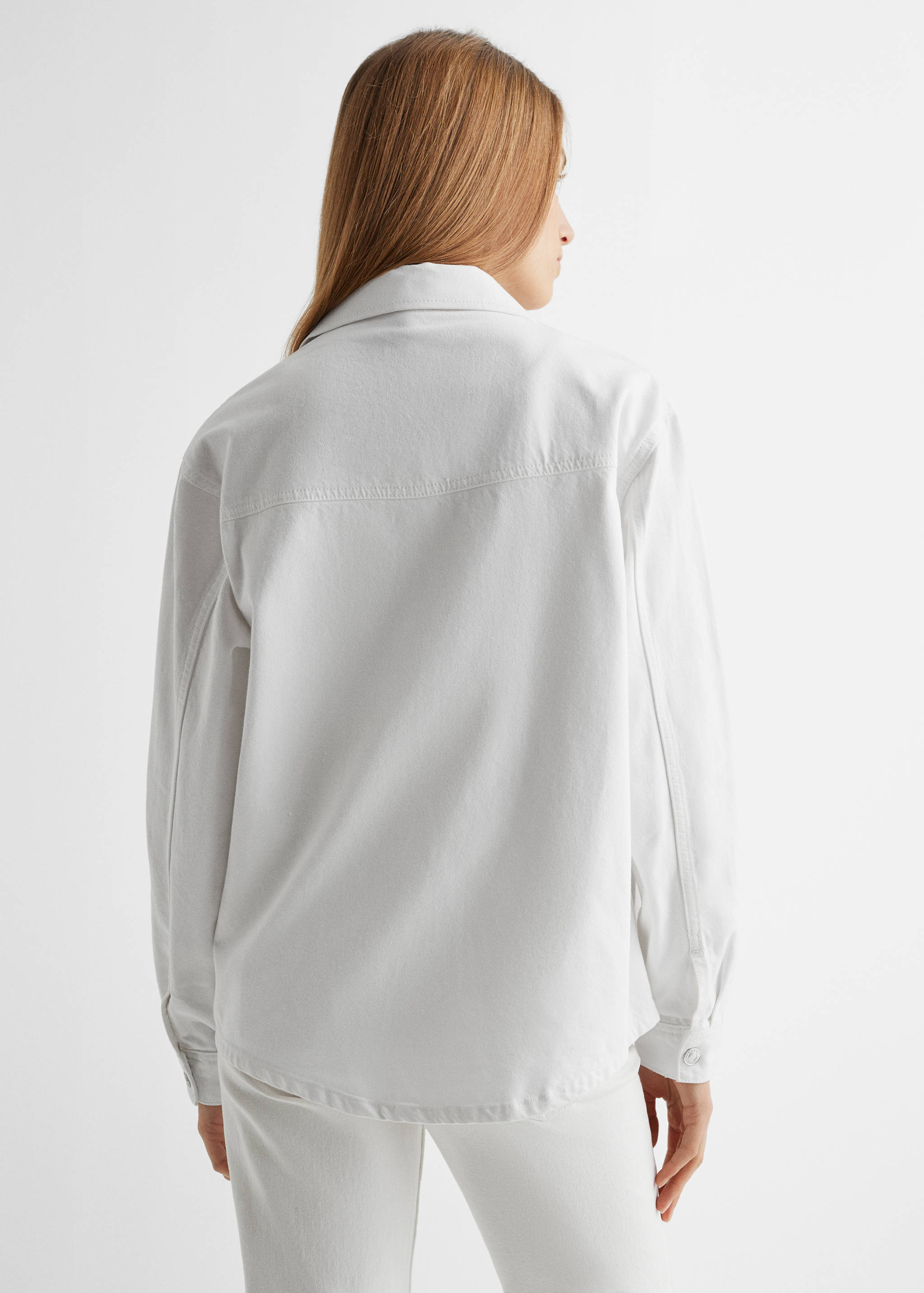 Medium denim overshirt - Reverse of the article