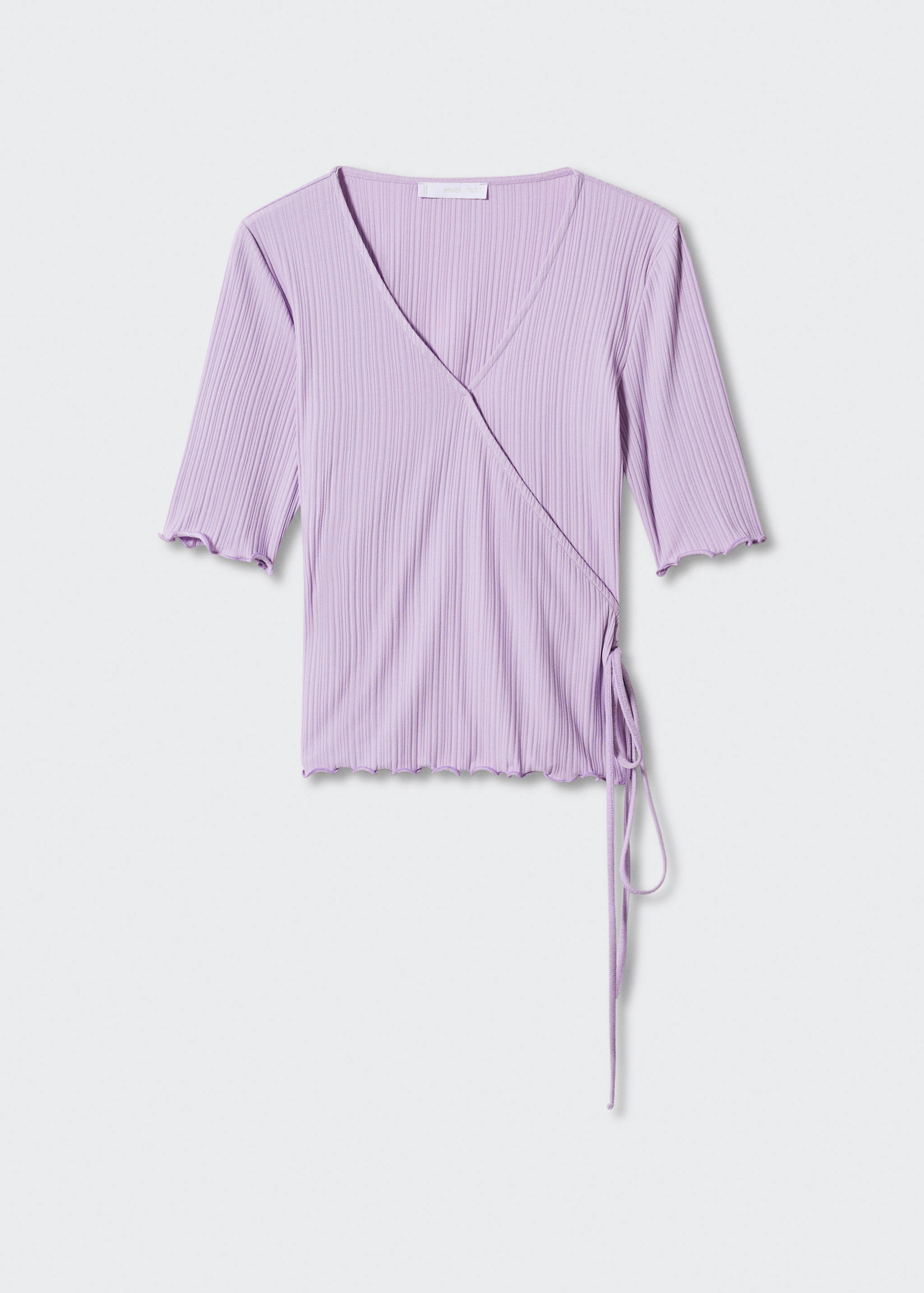 Texturiertes Wickel-T-Shirt - Artikel ohne Model