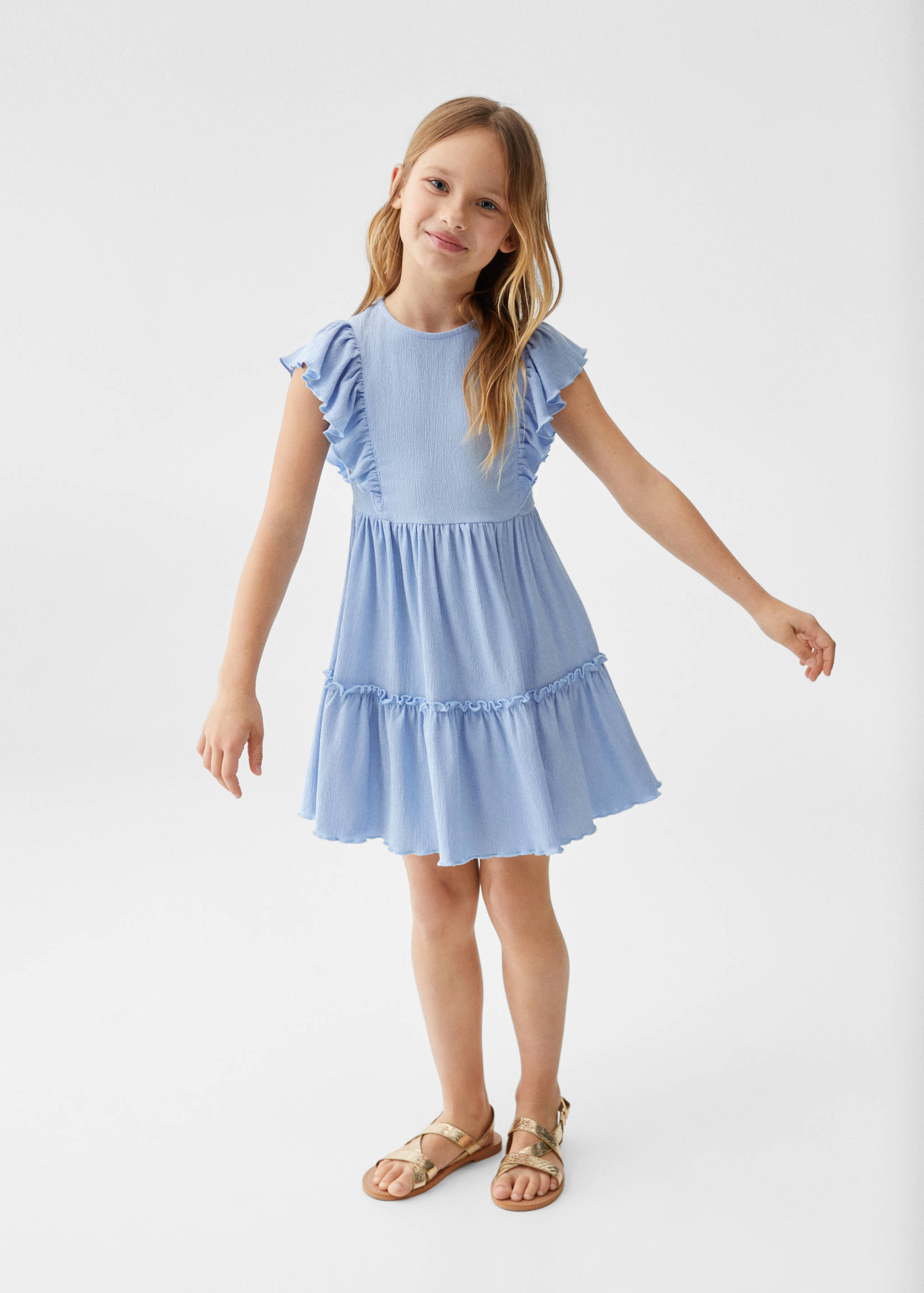Textured ruffled dress - General plane