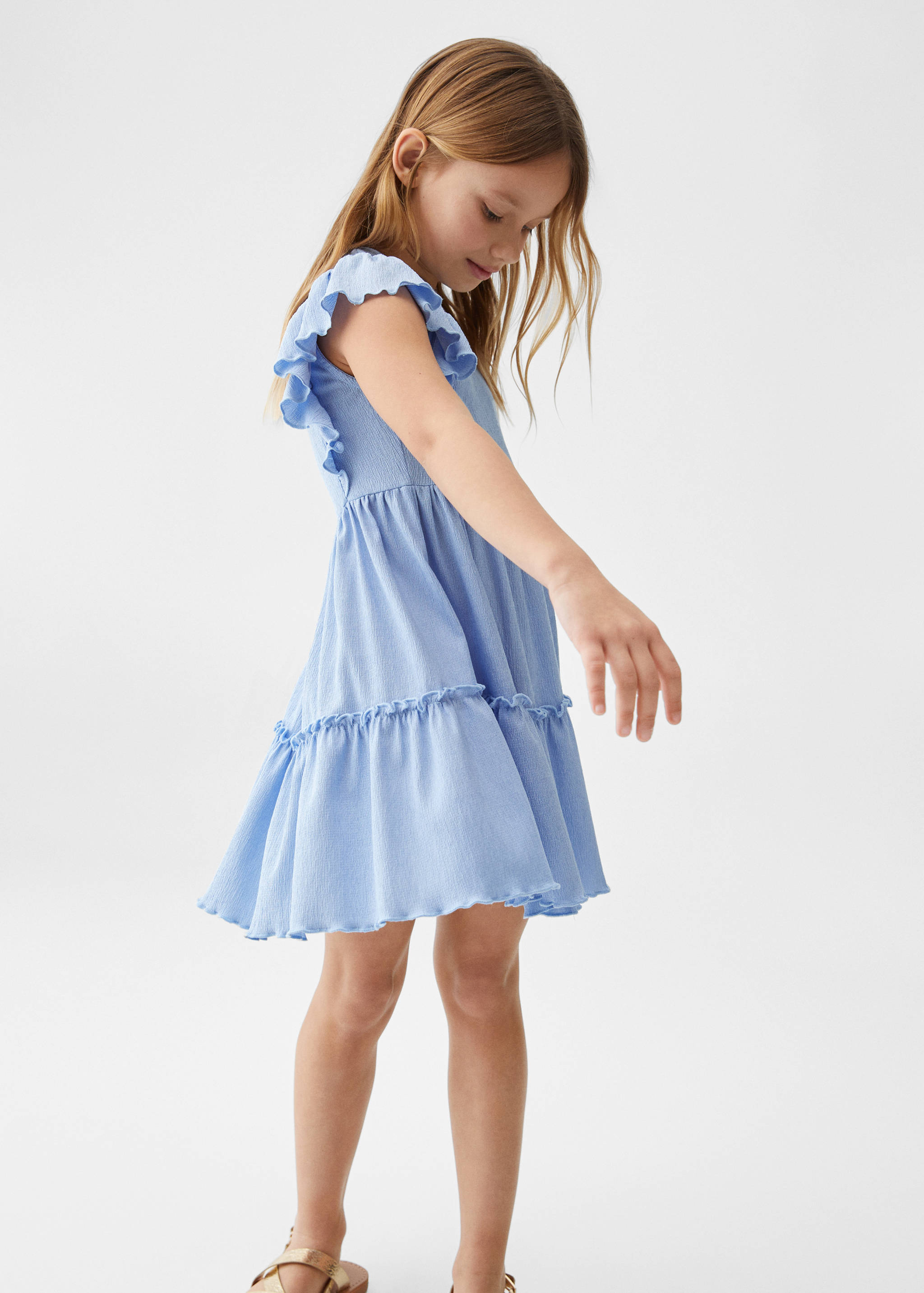 Textured ruffled dress - Medium plane