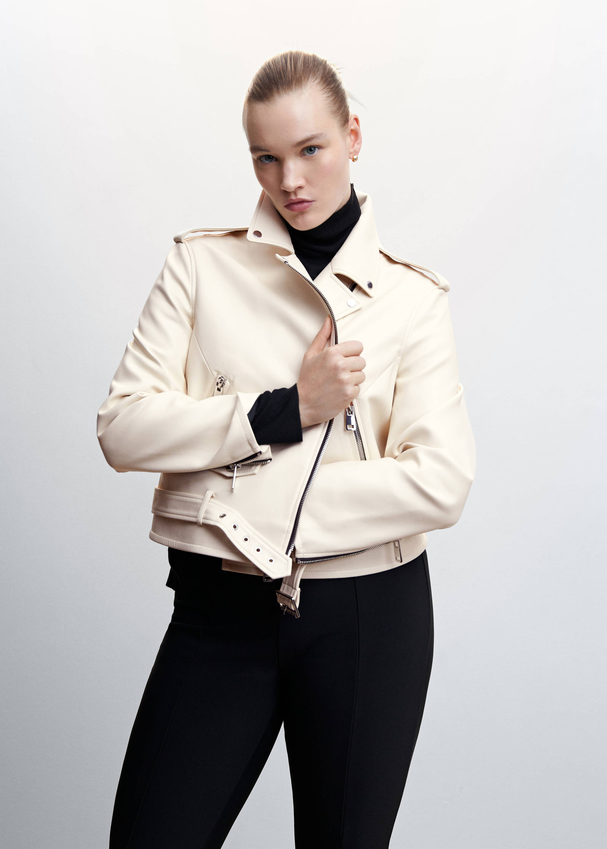 Leather-effect biker jacket - Details of the article 5