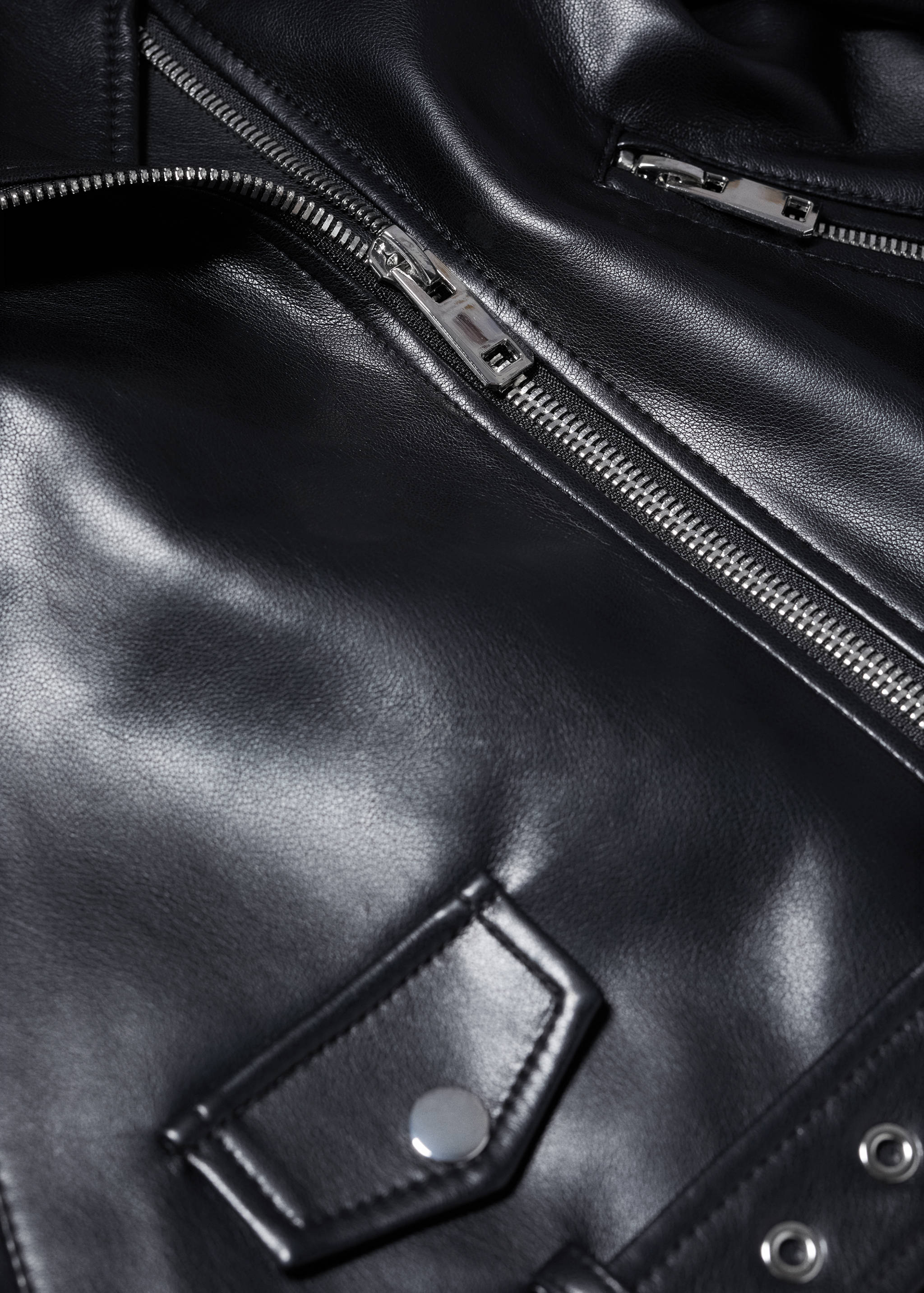 Leather-effect biker jacket - Details of the article 8