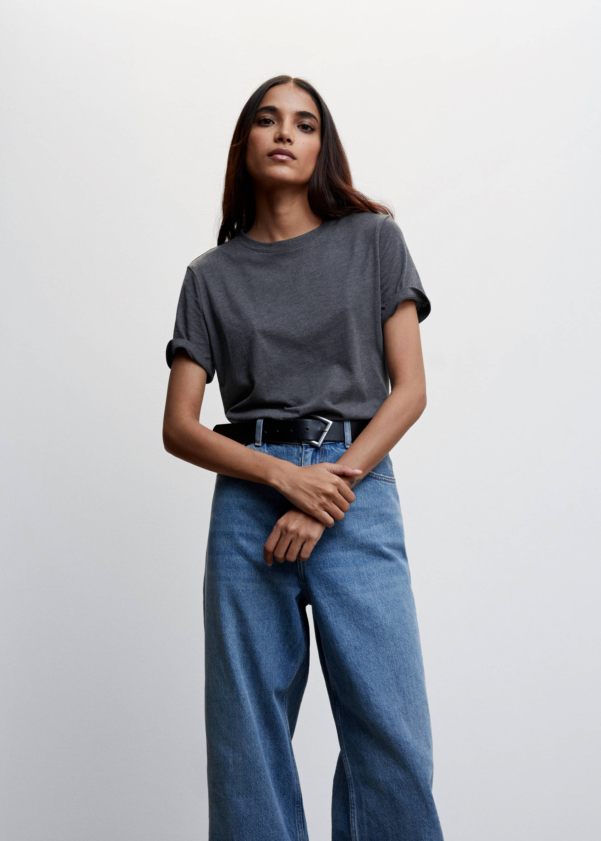 Tričko ze 100% bavlny - Náhled ve středové rovině