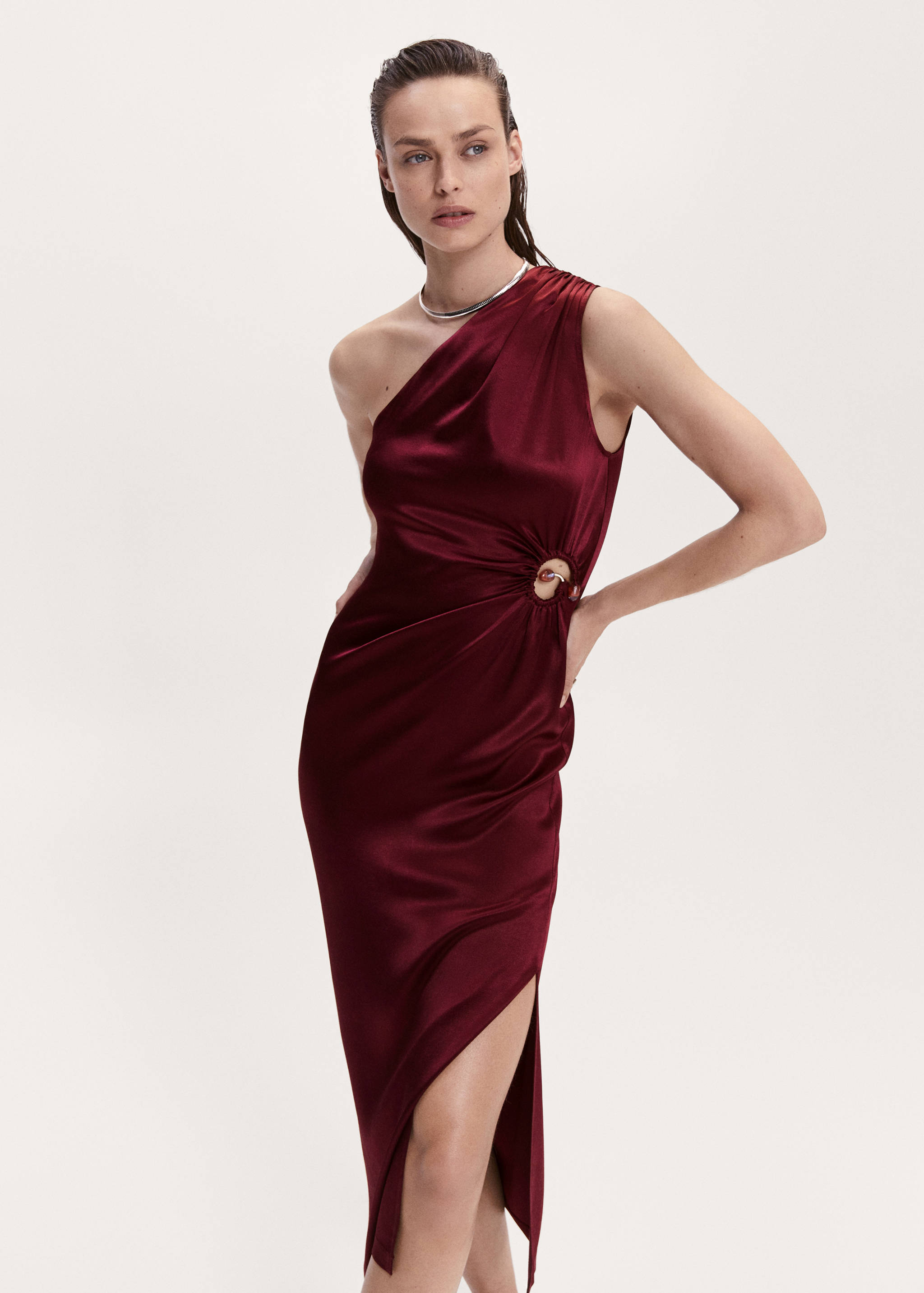Asymmetrical dress with stone detail - Medium plane