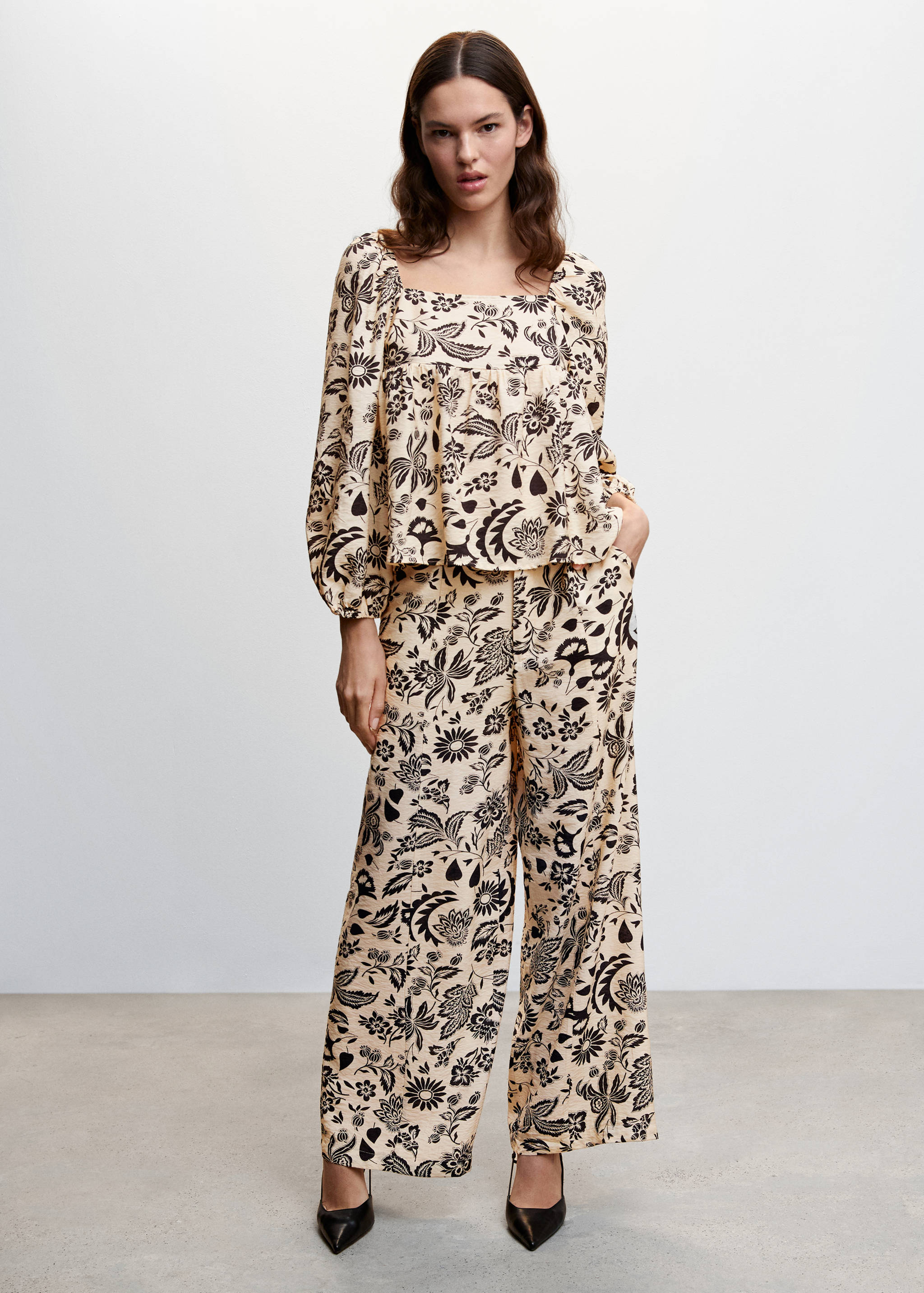 Pantalon fluide texturé - Plan général