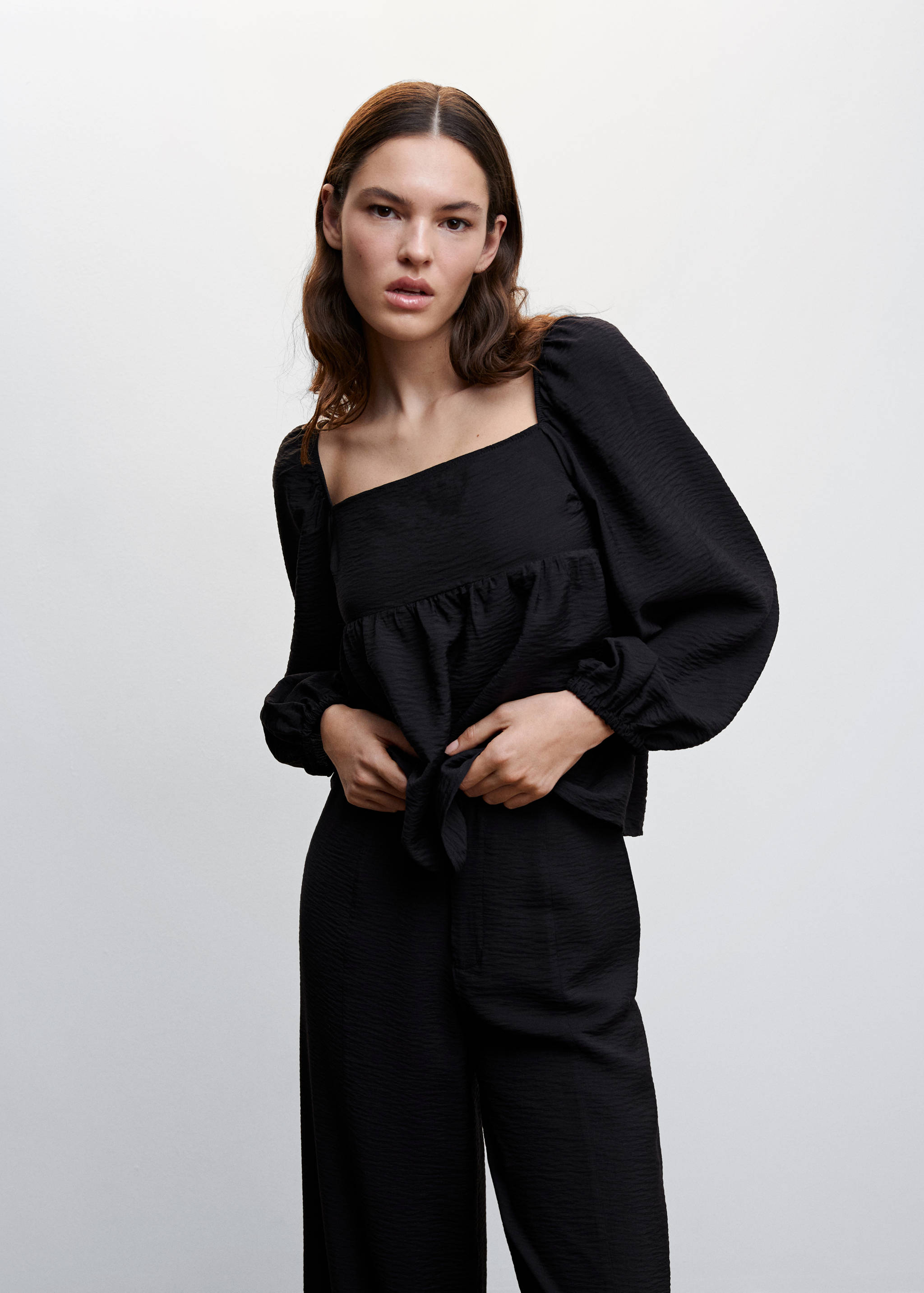 Pantalon fluide texturé - Détail de l'article 1