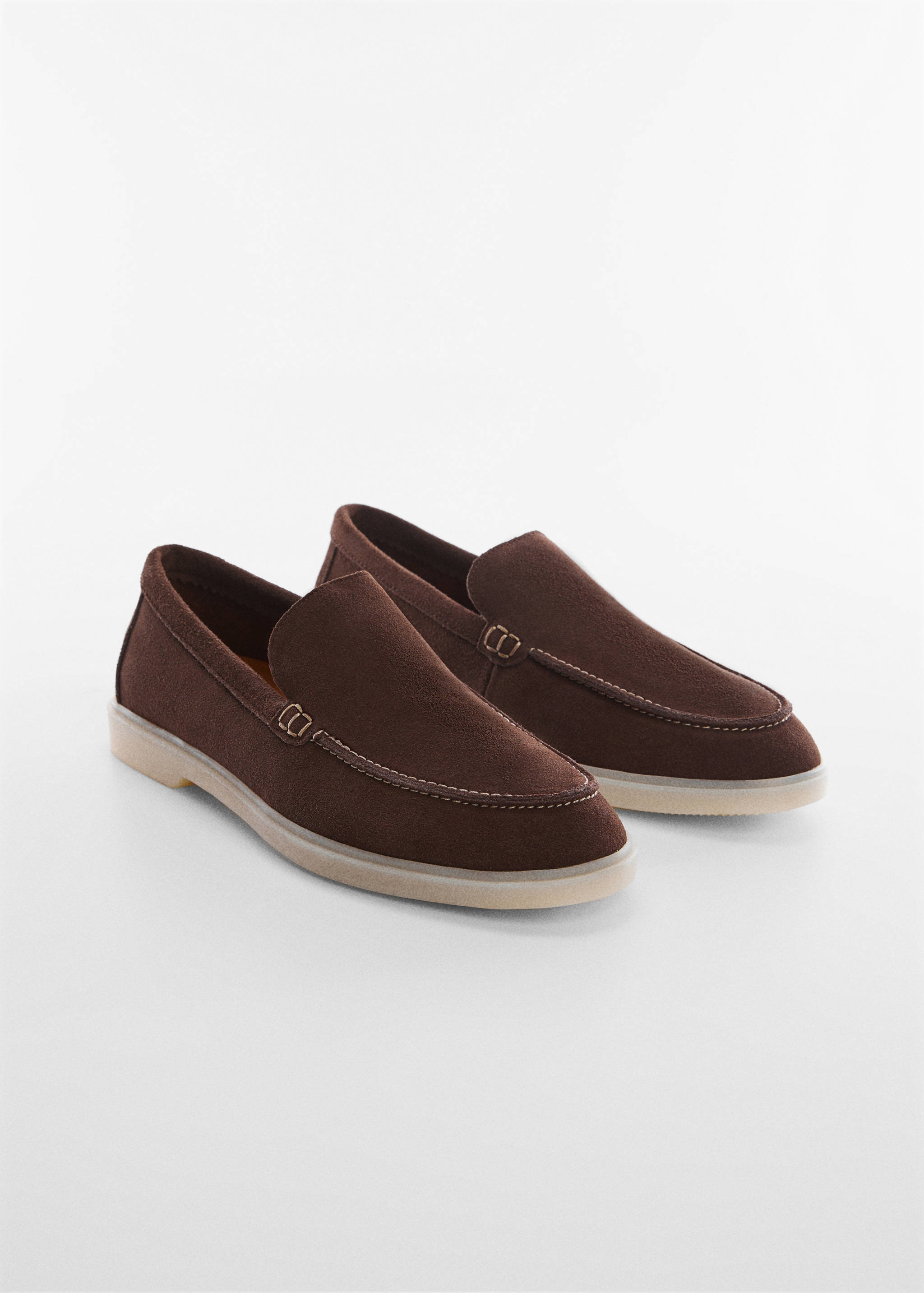 Suede leather loafers - Medium plane