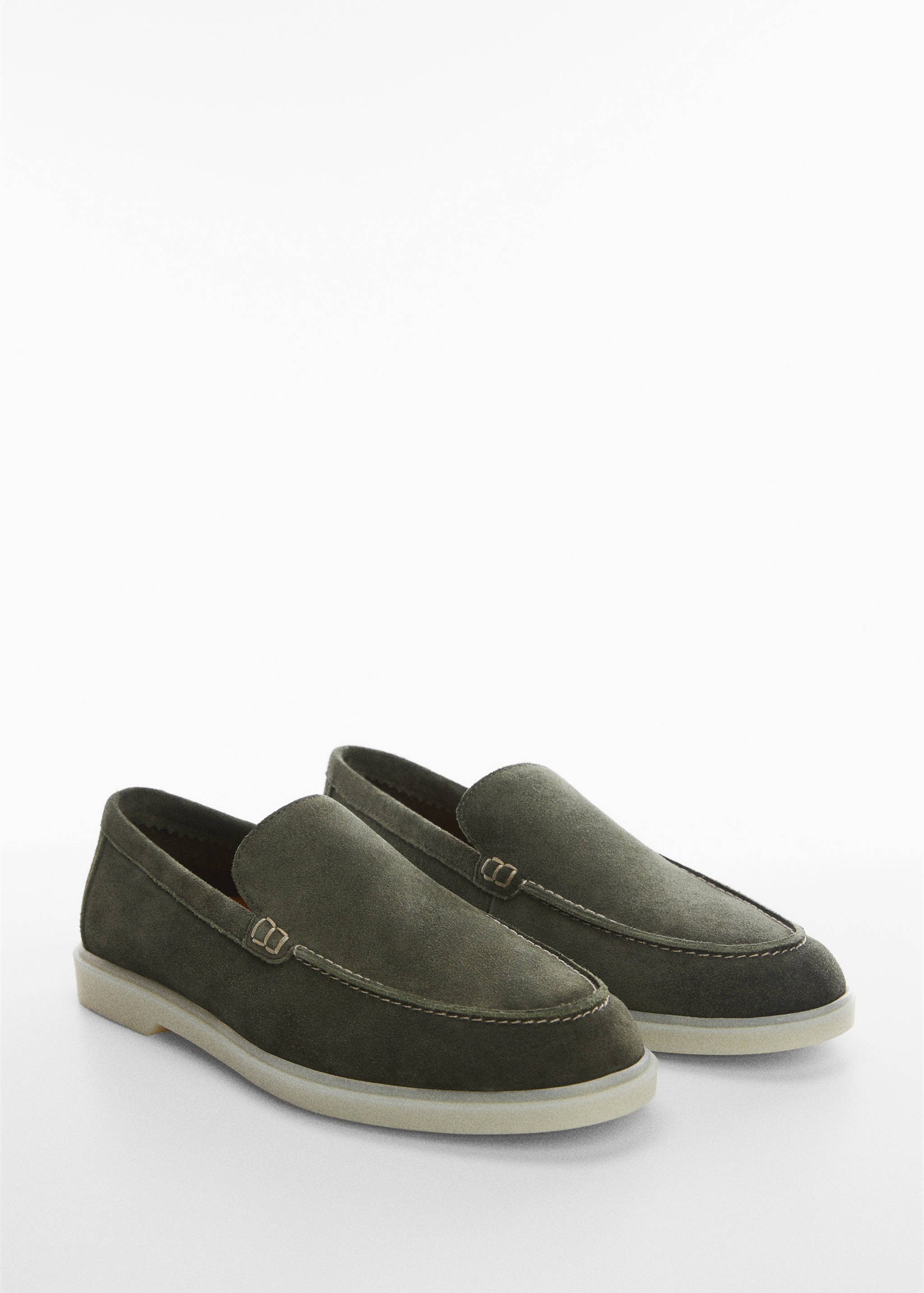 Suede leather loafers - Medium plane