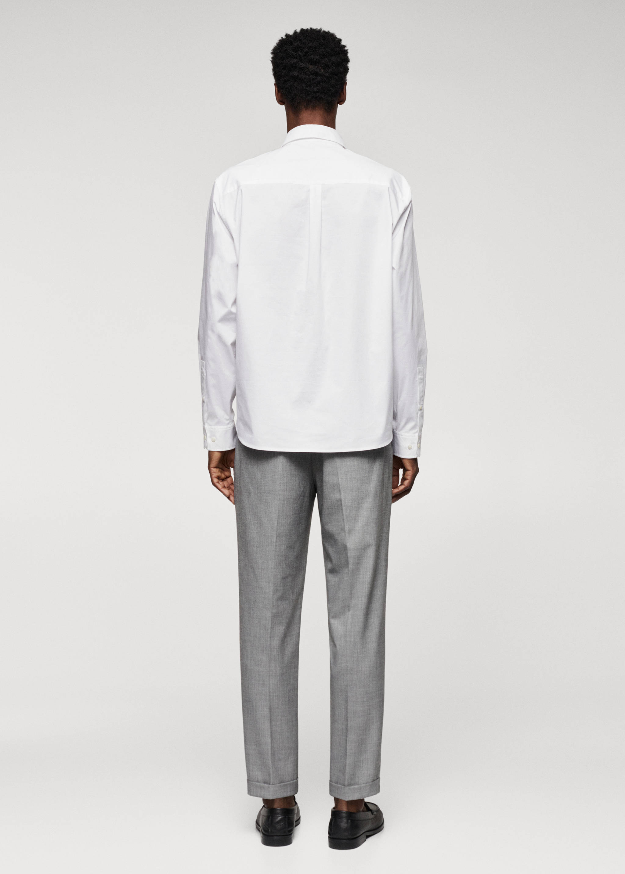 Regular fit cotton shirt - Reverse of the article