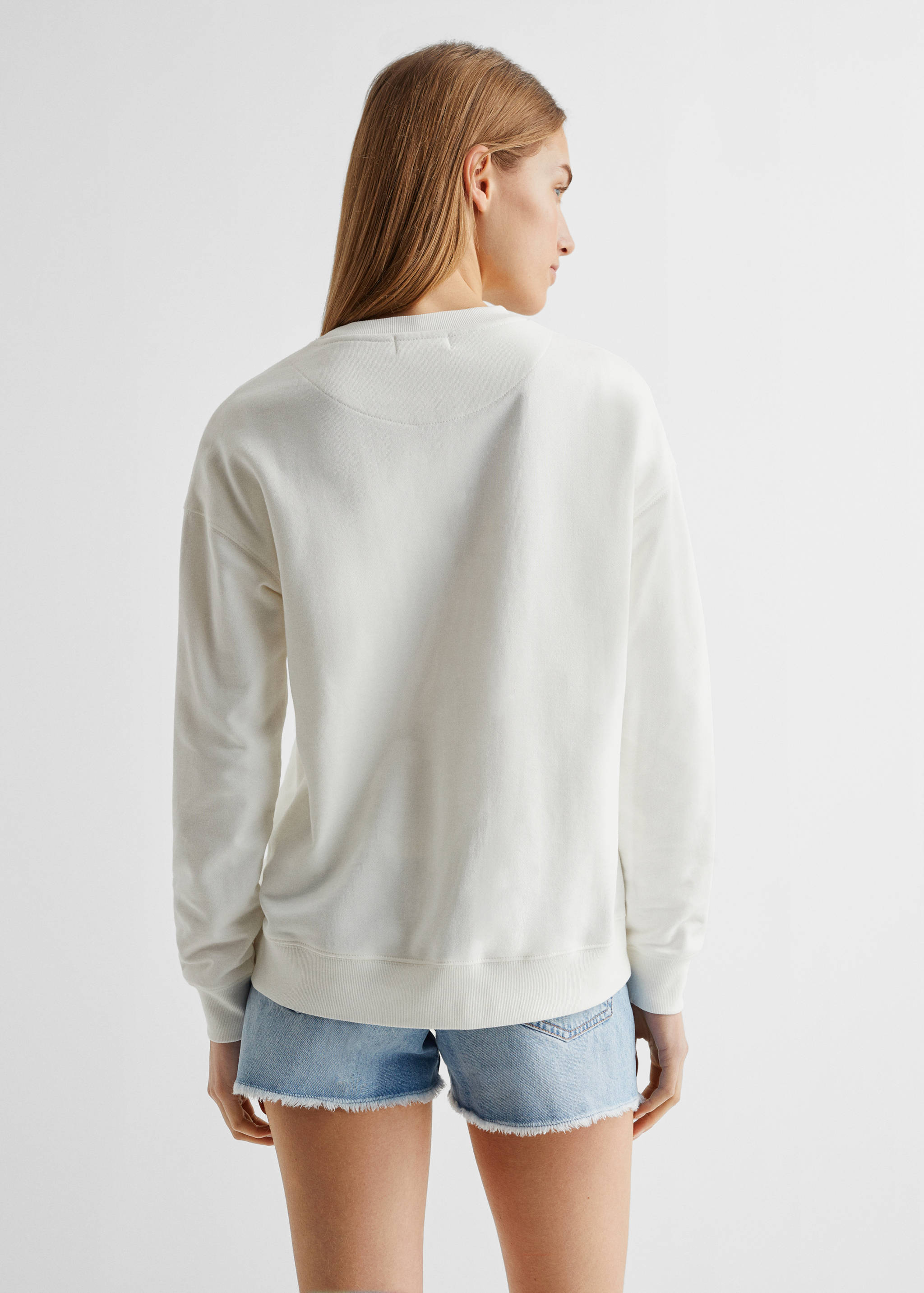 Message cotton sweatshirt - Reverse of the article