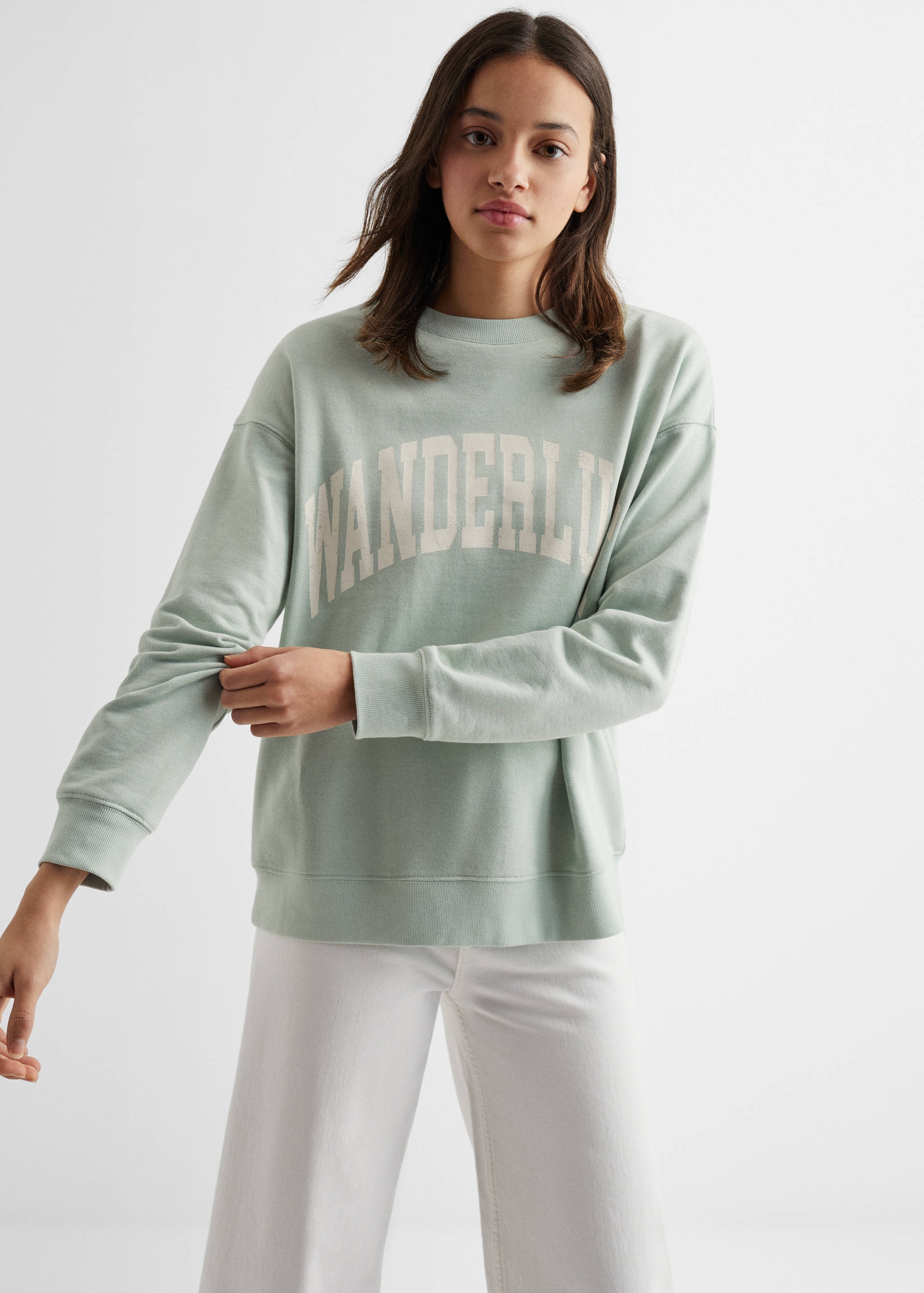 Message cotton sweatshirt - Medium plane