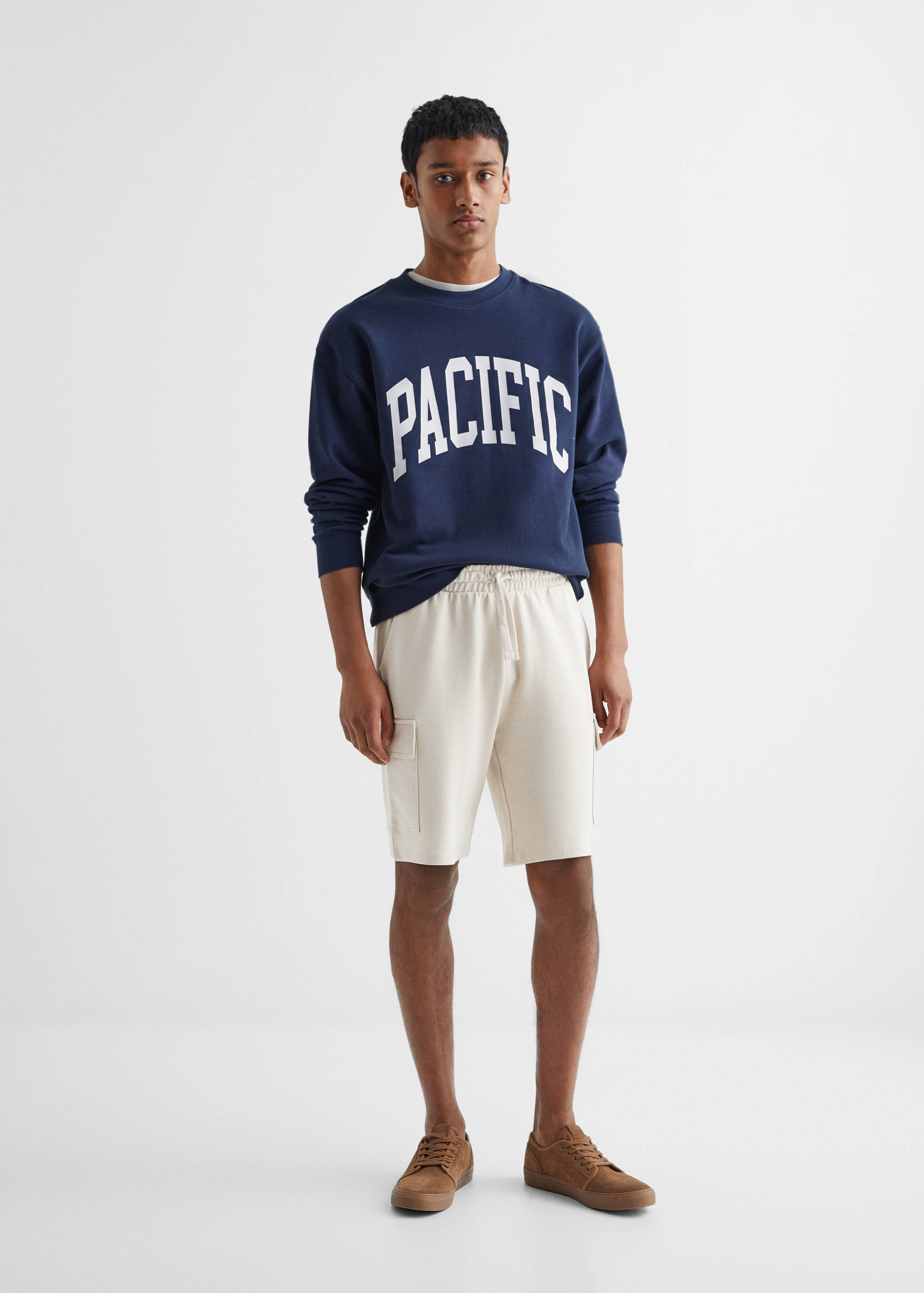 Printed cotton sweatshirt - General plane