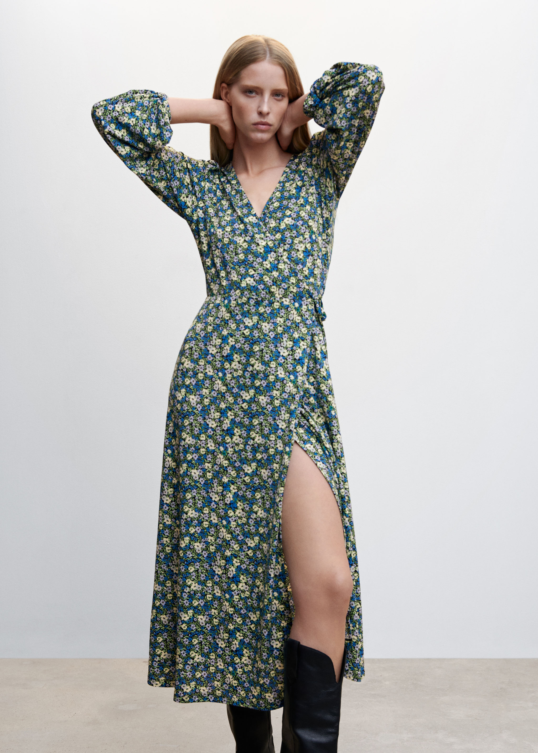 Vestit detall tall estampat - Pla mig