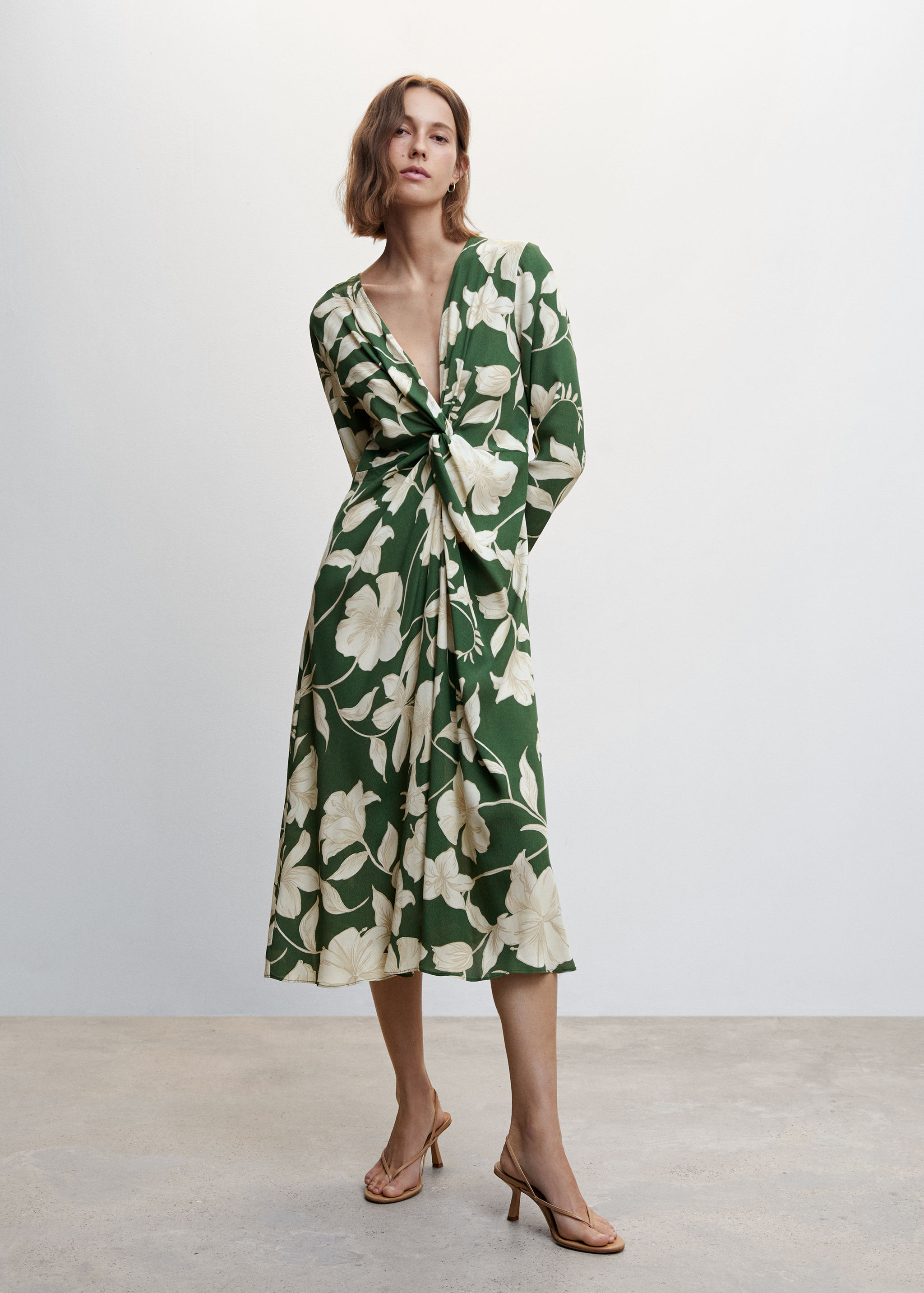 Vestit floral setinat - Pla general