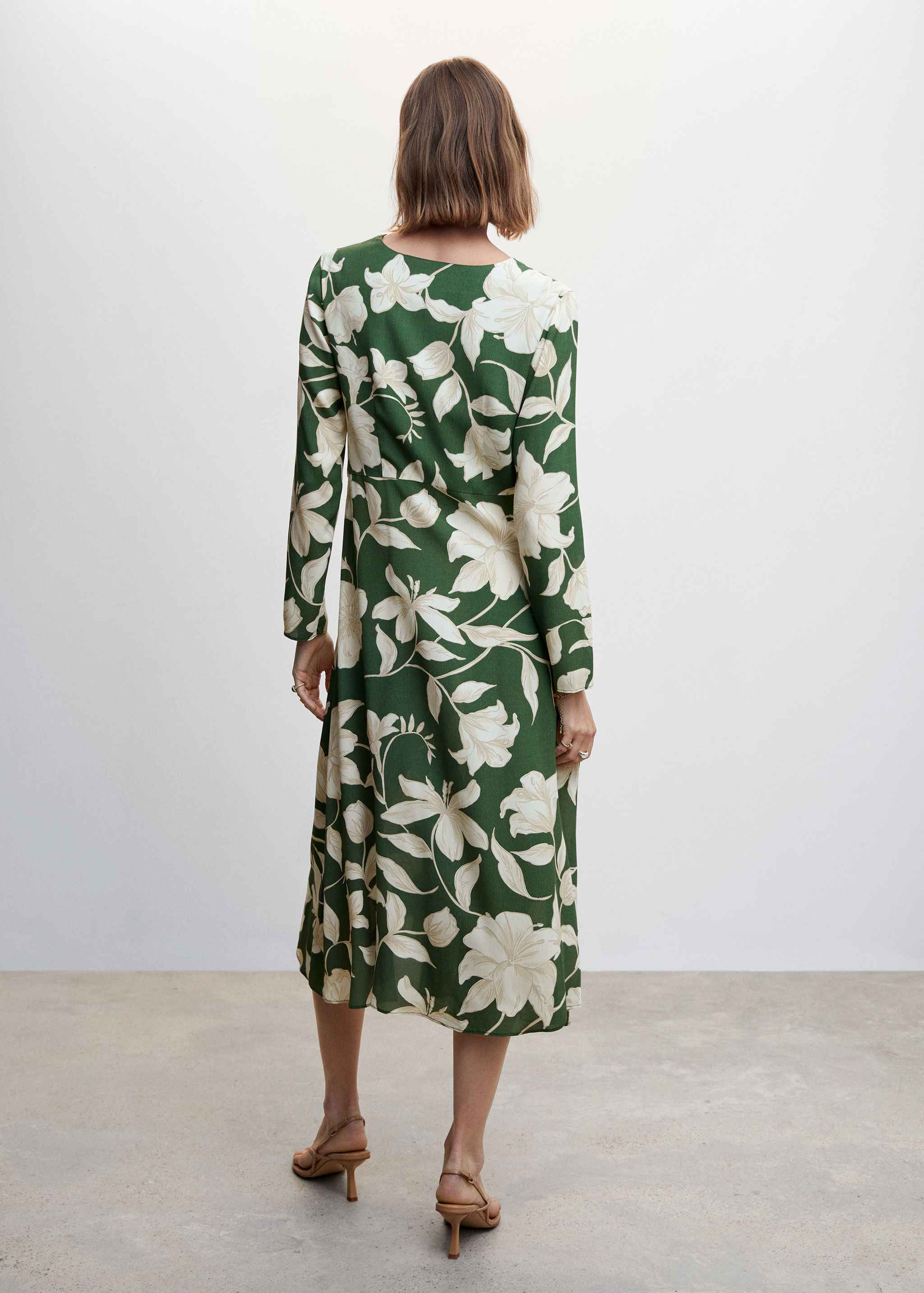 Vestit floral setinat - Revers de l'article