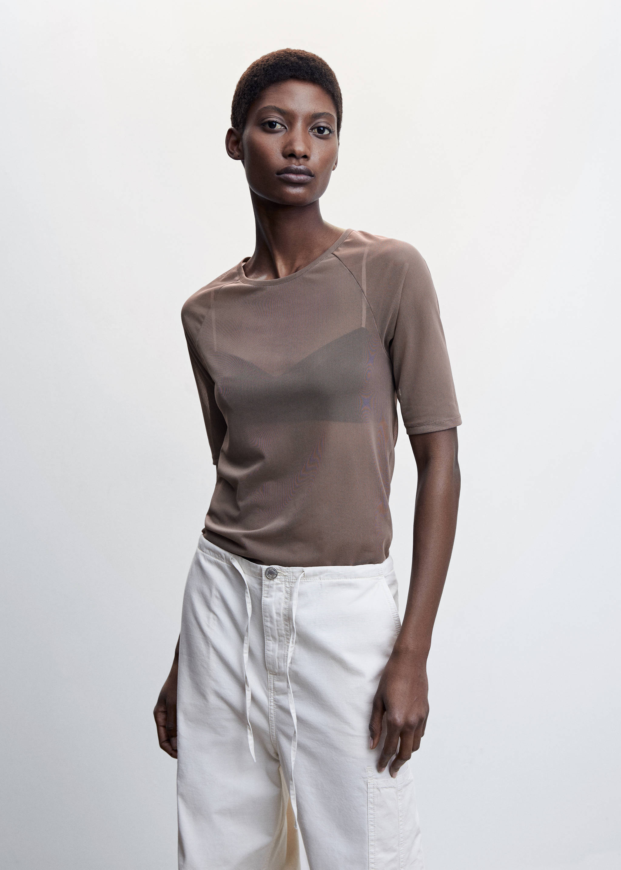 Semi-transparent bra top - Medium plane