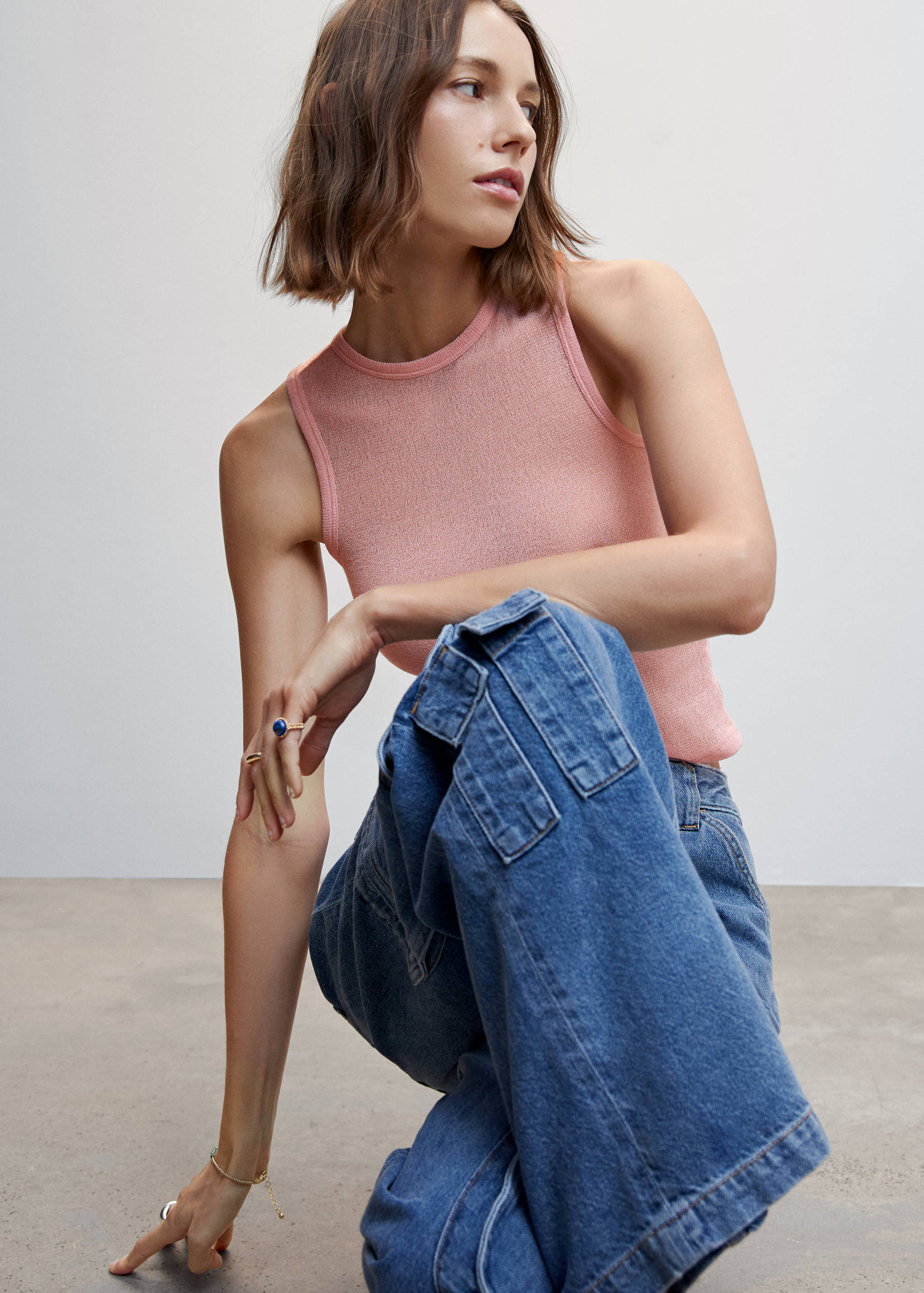 Knit semi-transparent top - Details of the article 2