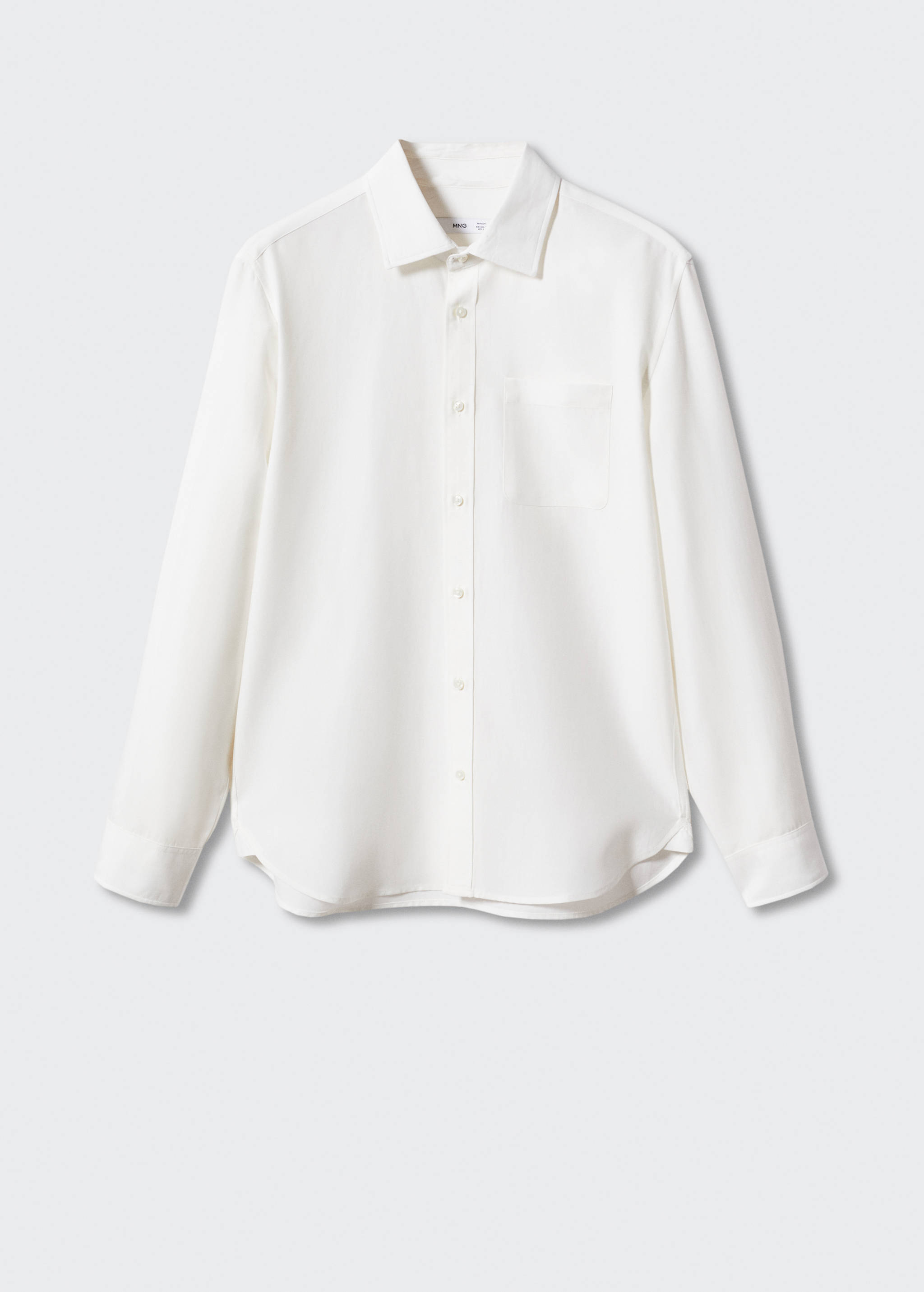 Regular-fit linen lyocell shirt - Article without model