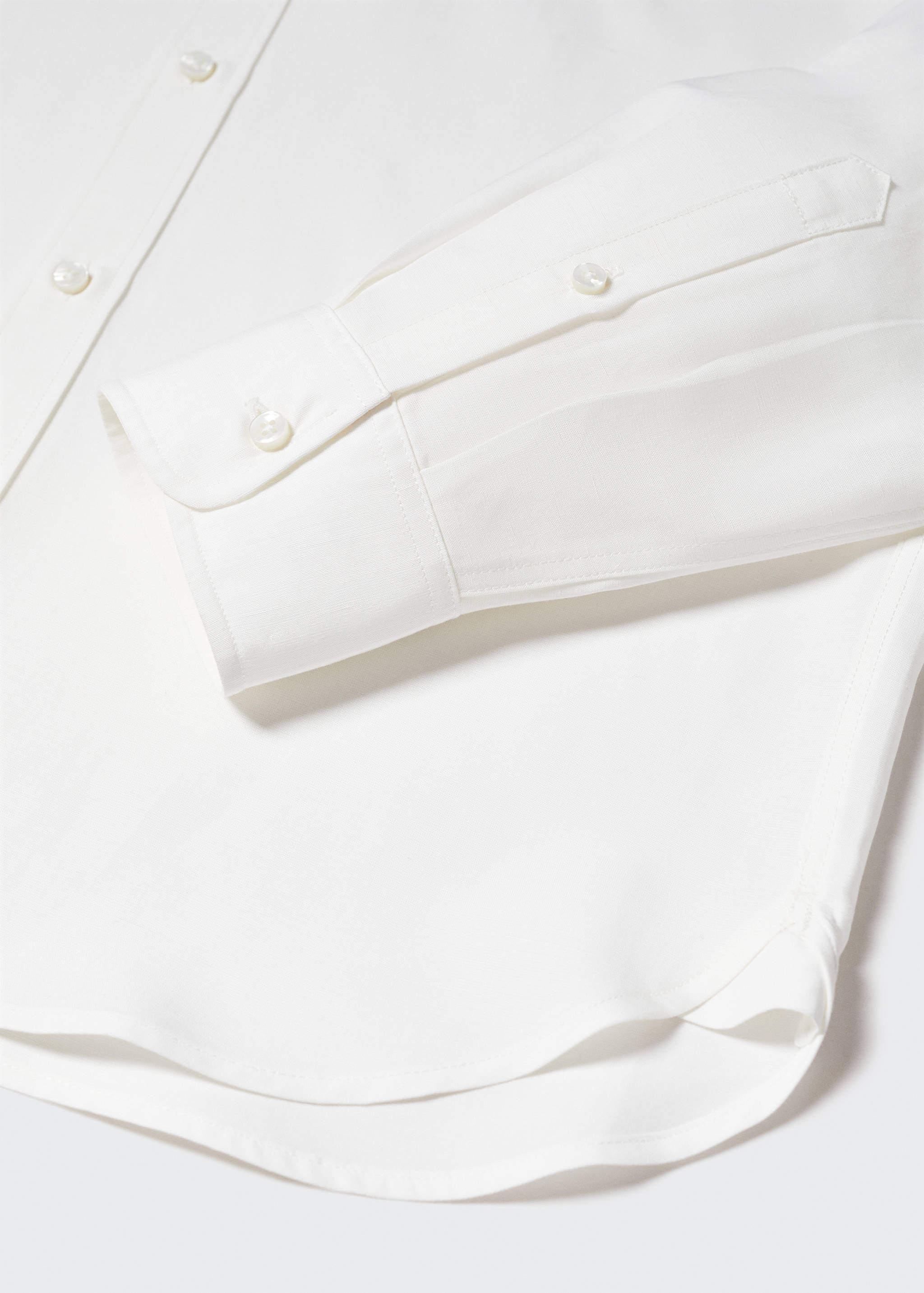 Regular-fit linen lyocell shirt - Details of the article 8